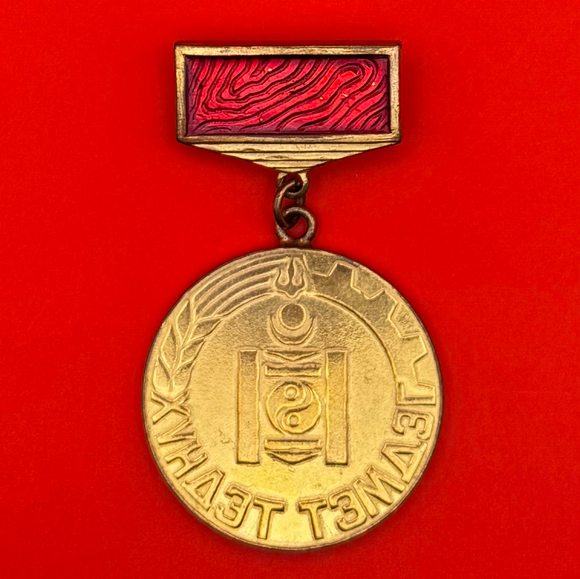 1980s Mongolian Senior Association Honorary Badge – Socialist Civil Recognition Award