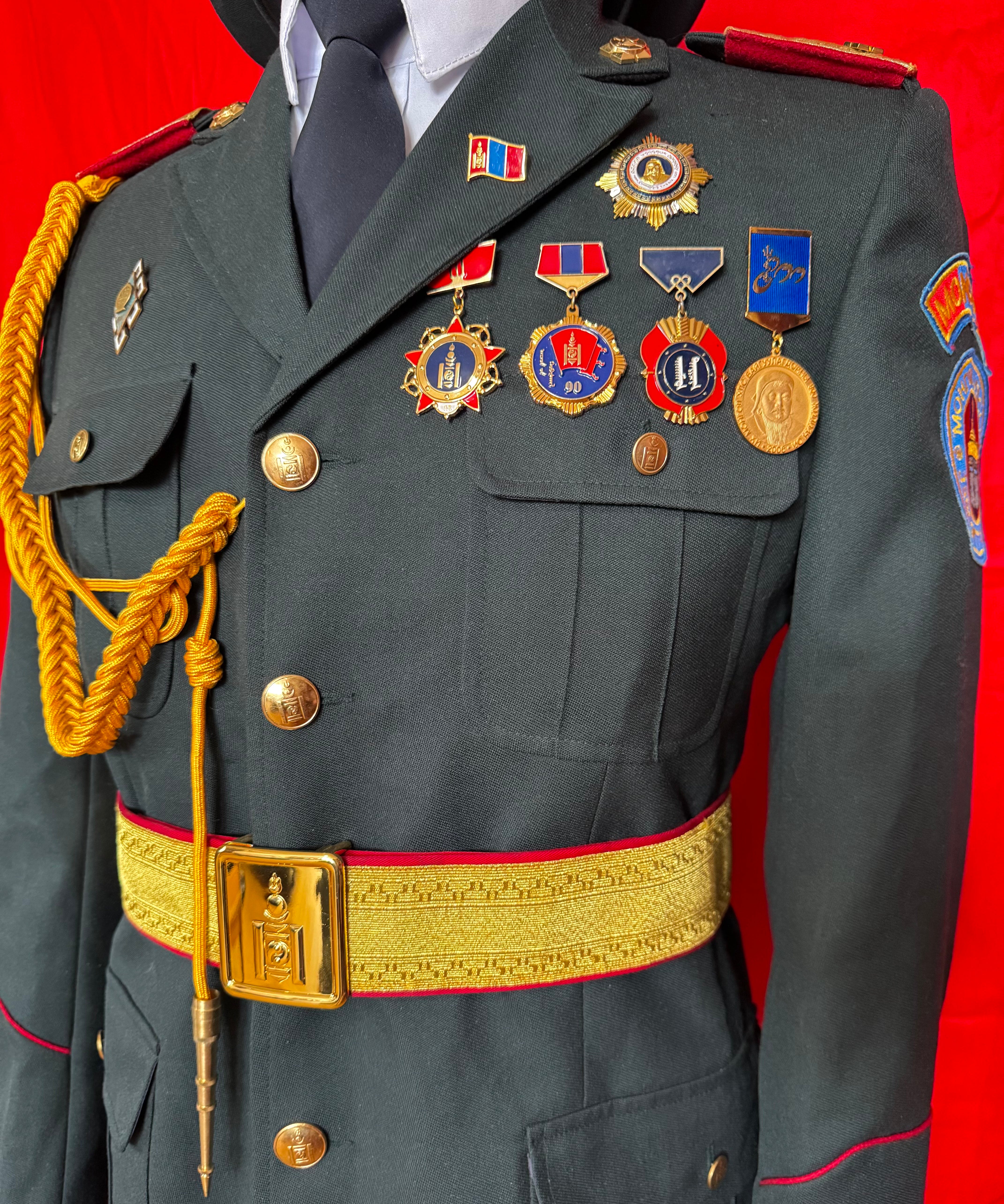 2000s Mongolian Army Lieutenant Officer Parade Uniform Set Discontinued