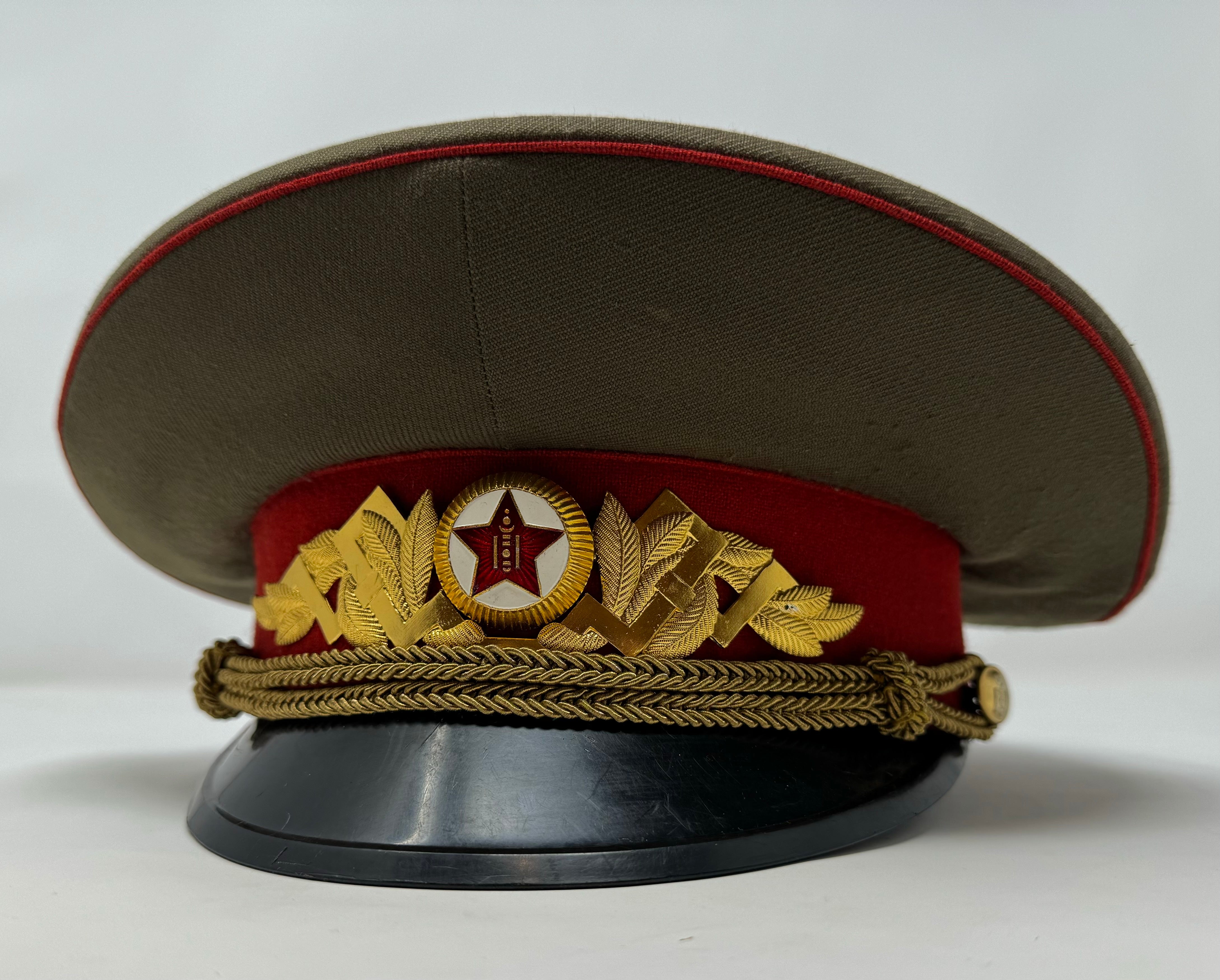1980s Mongolian State Honor Guard Officer Visor Cap Vintage