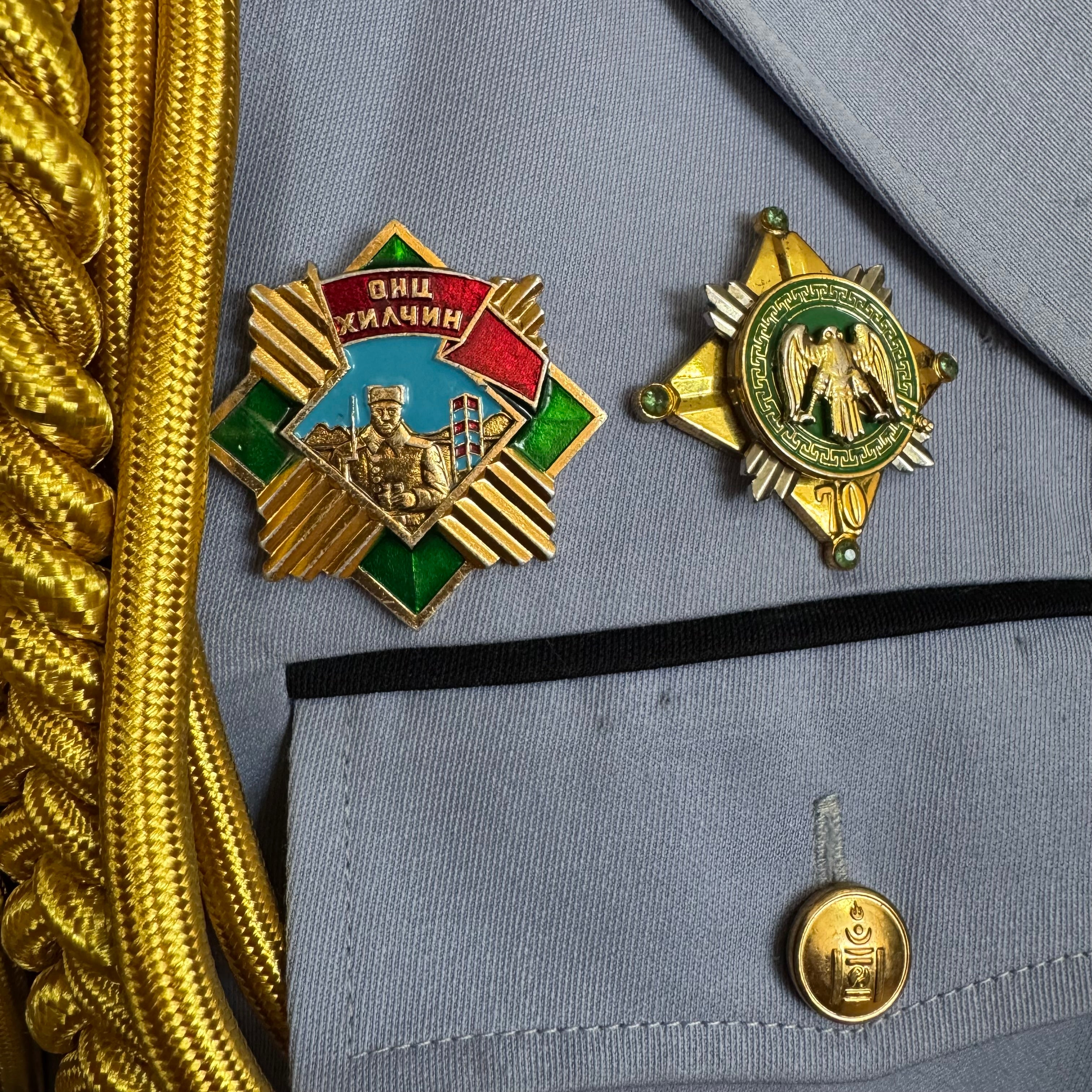 2010s Mongolian Border Troops Colonel's Full Parade Uniform – Complete with Aiguilette, Parade Belt & Awards Group, Original Issue