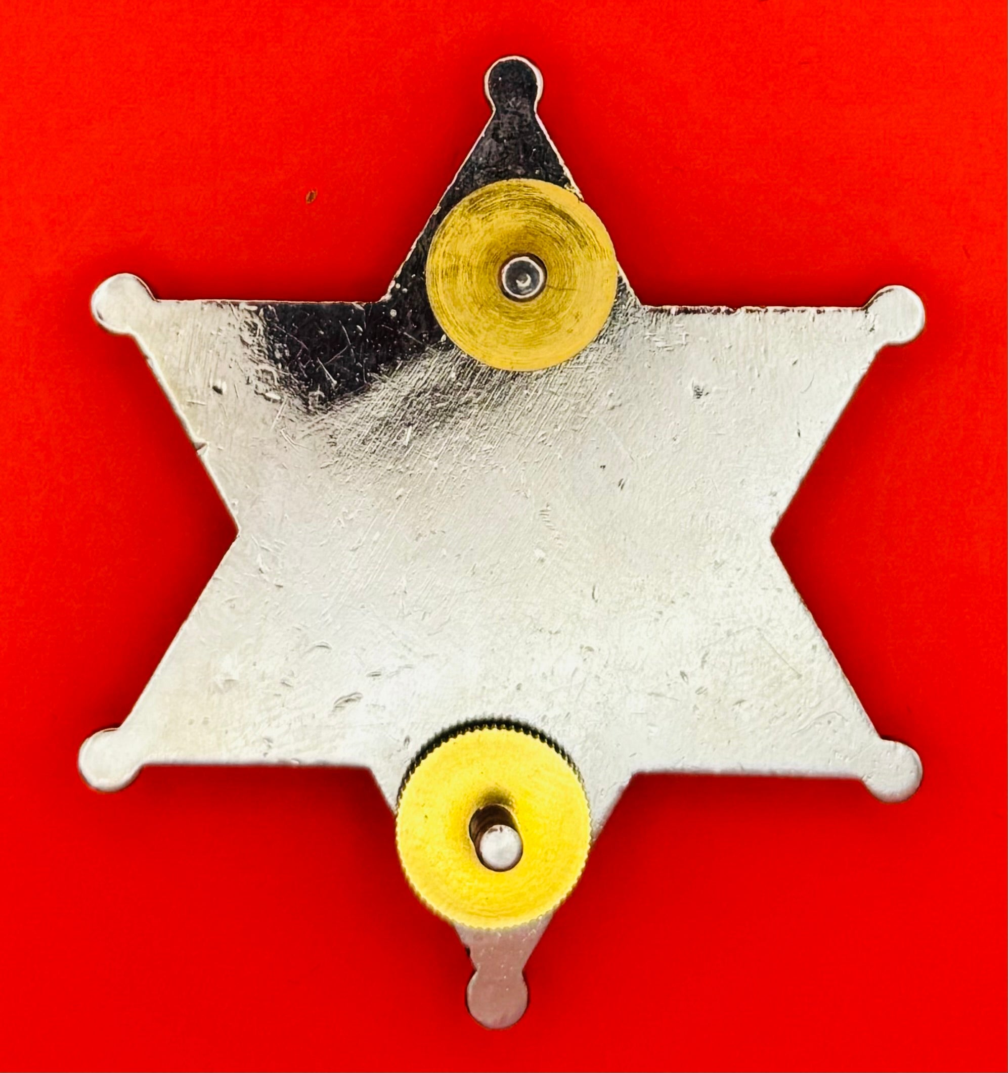 1990s Sukhbaatar District Police Service Badge With Sheriff Style