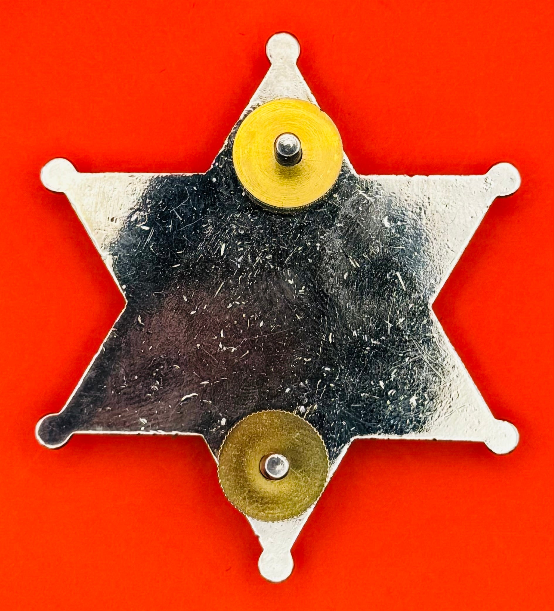 1990s Sukhbaatar District Police Service Badge With Sheriff Style