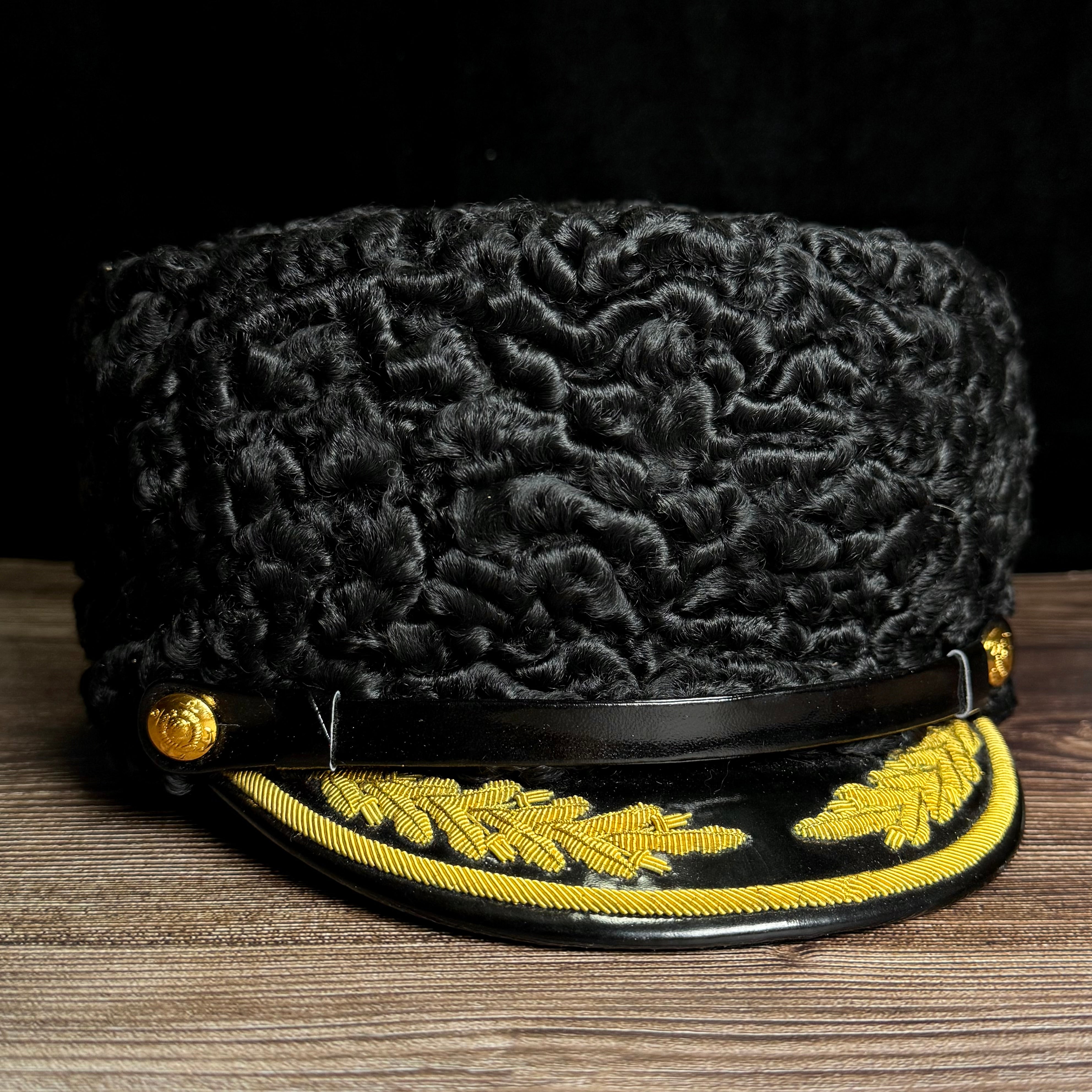 1985 Soviet Navy Admiral Karakul Fur Winter Visor Cap Size 58 – New With Tags, Rare Unissued Example