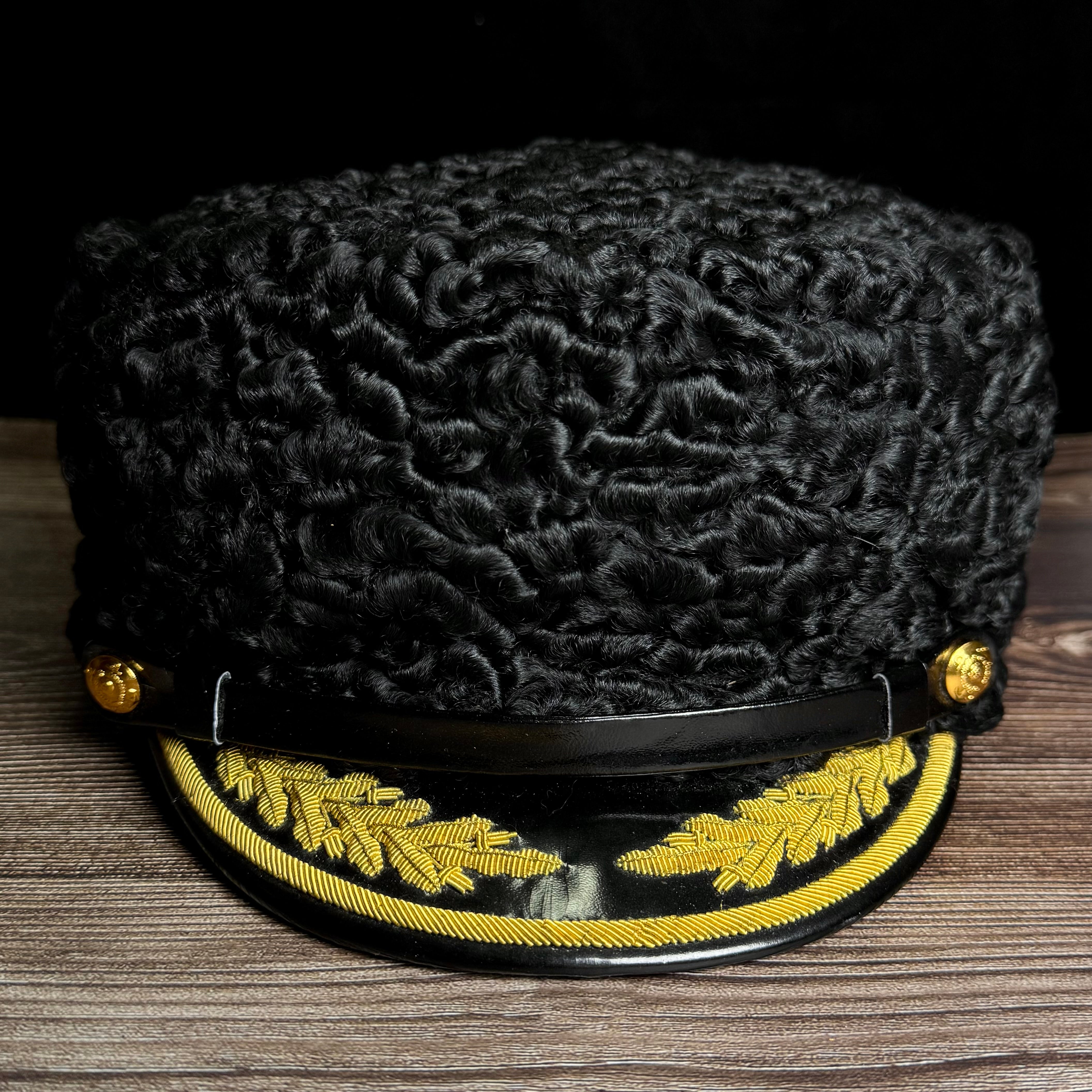 1985 Soviet Navy Admiral Karakul Fur Winter Visor Cap Size 58 – New With Tags, Rare Unissued Example