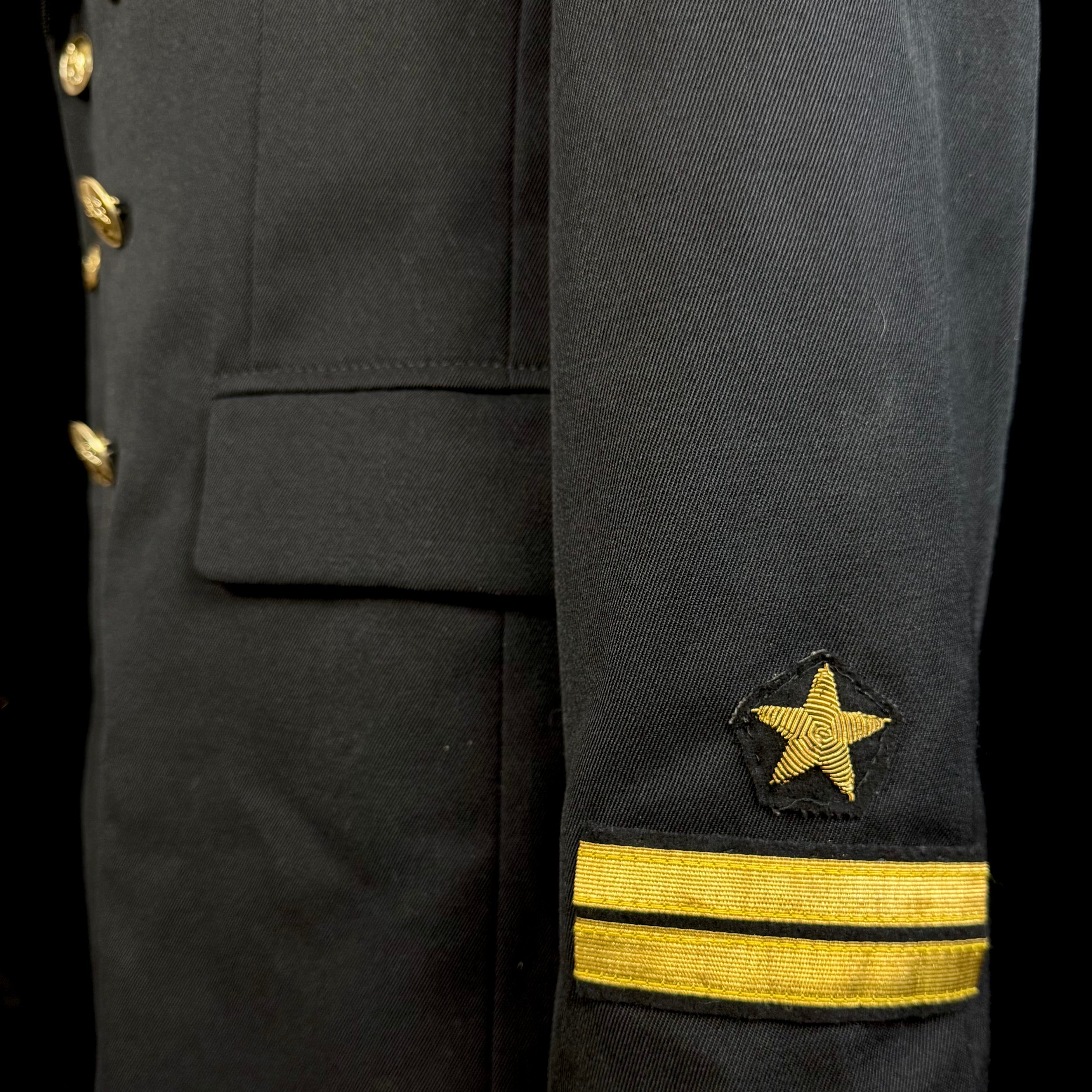 Russian FSB Border Maritime Units Senior Lieutenant Service Uniform – Complete Set with Tunic, Trousers, Summer Visor Cap & Badge, Rare Issue