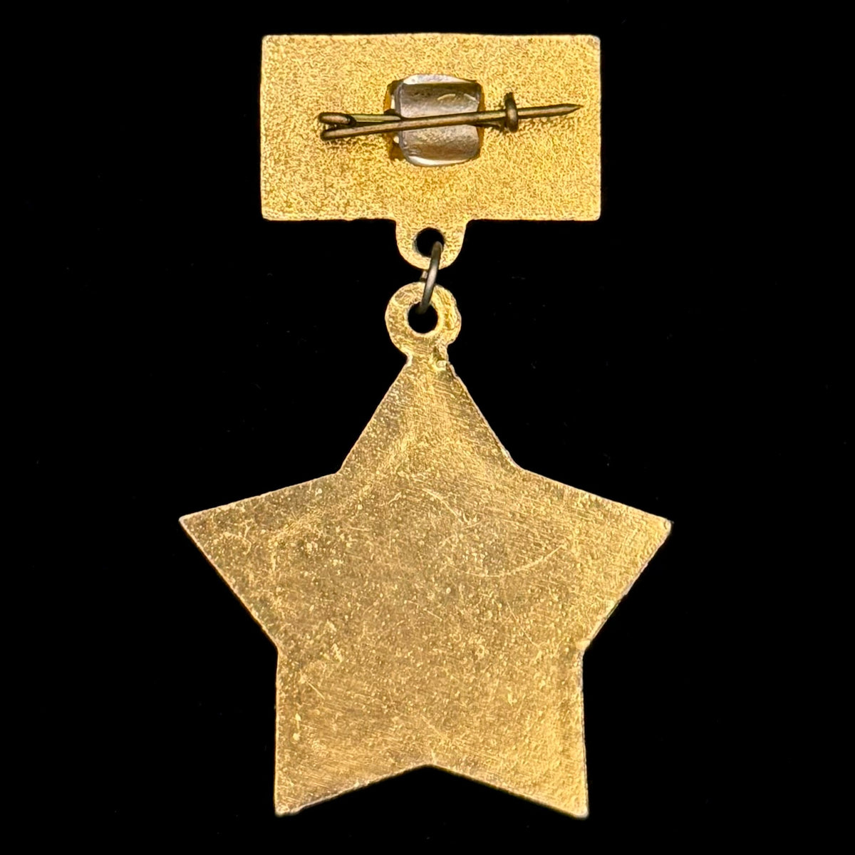 1980s Mongolian People’s Republic Defense Assistance Society “Golden Star” Honorary Badge – Soviet Mint, Official Issue