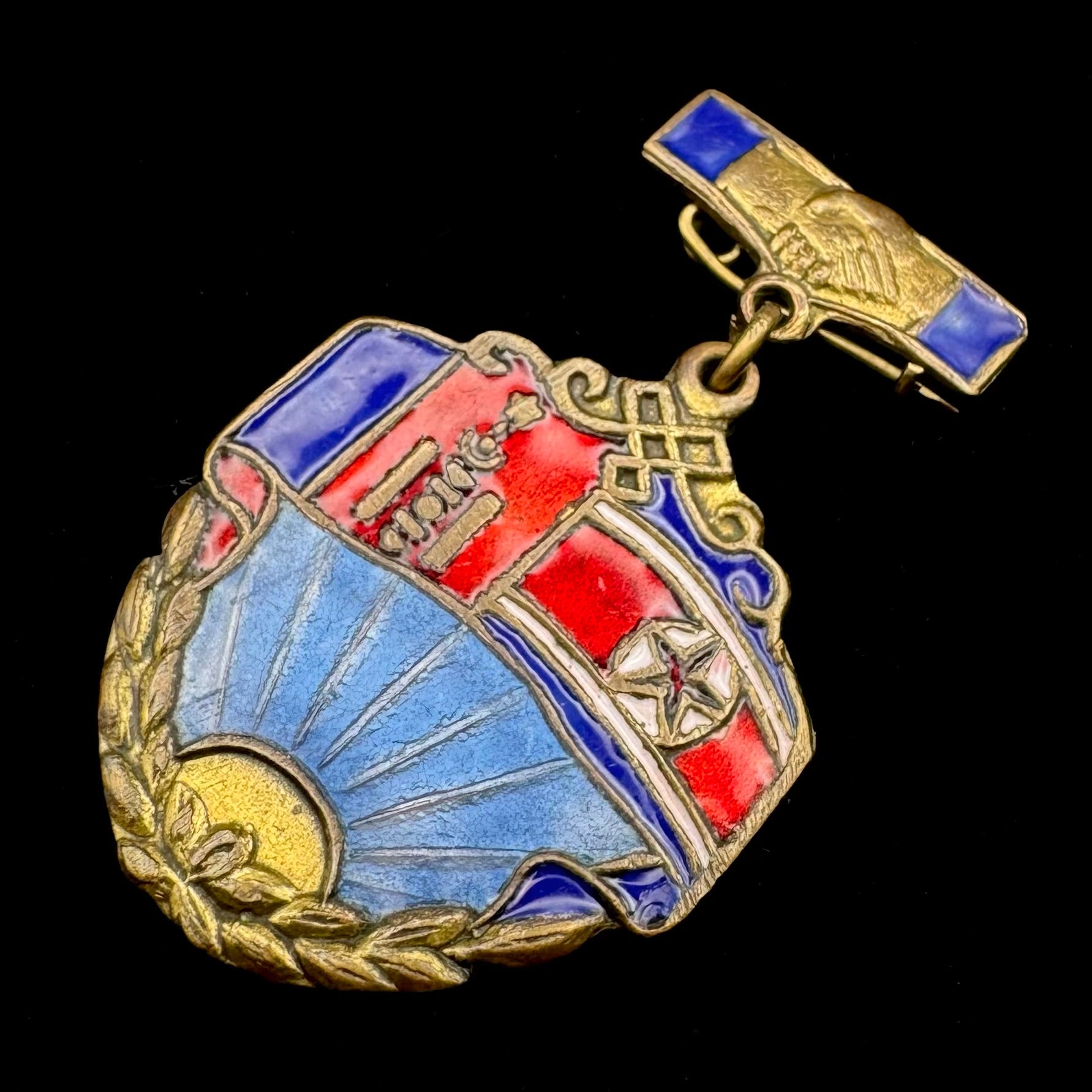 1950s Mongolian People’s Republic & North Korea Friendship Badge – Extremely Rare Early Original Issue