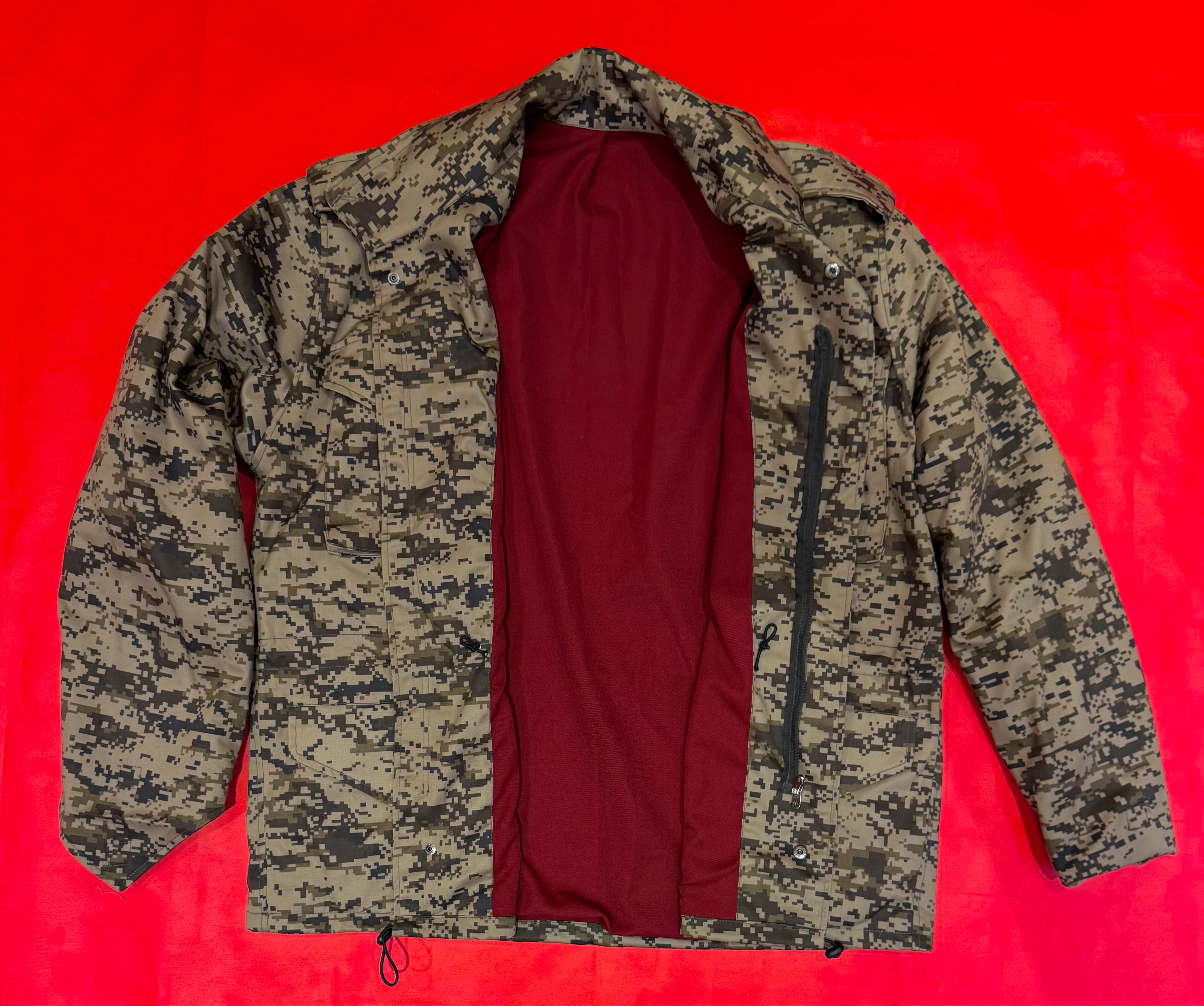 Mongolian Army M-65 Camouflage Field Jacket – Size Large (New)