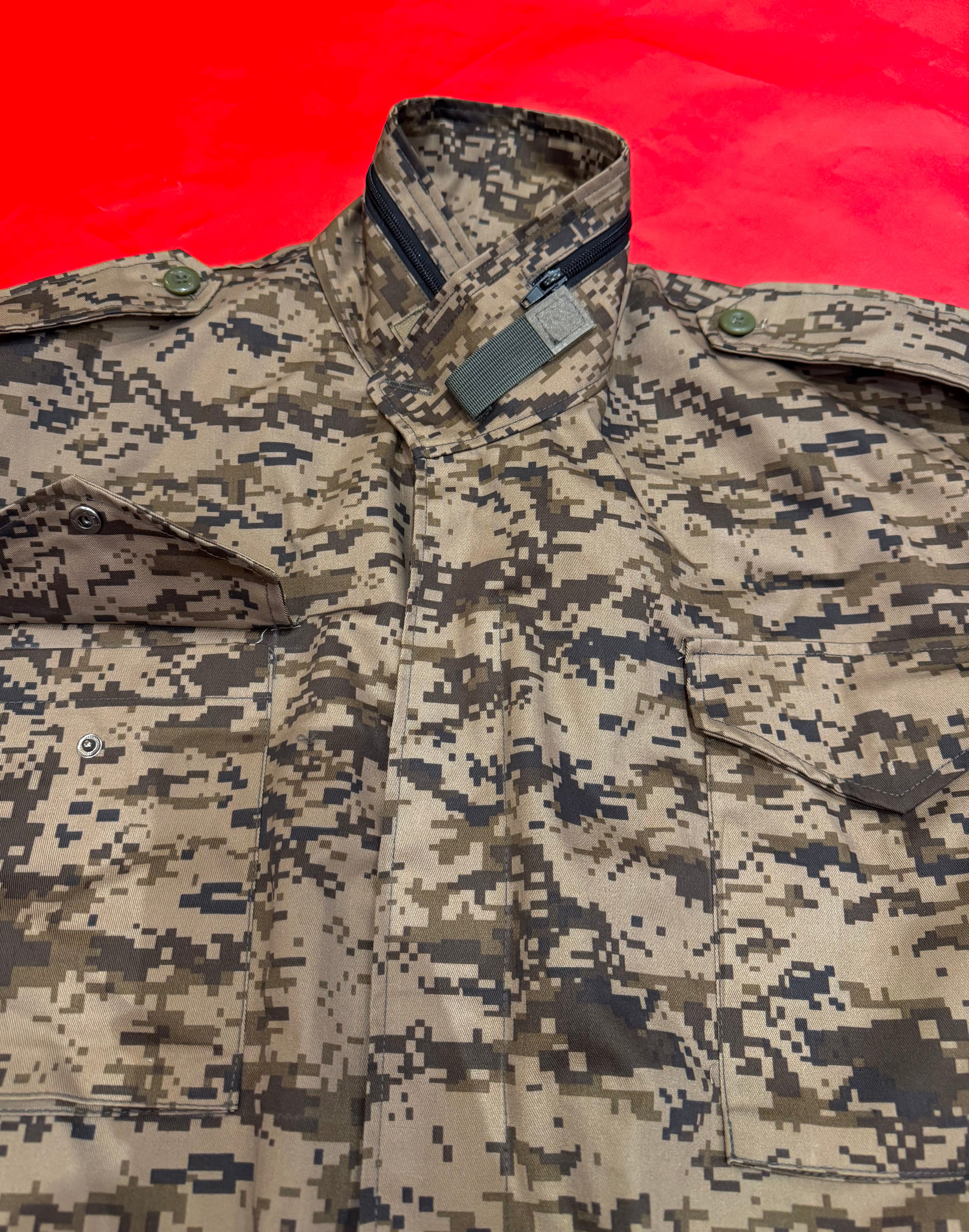 Mongolian Army M-65 Camouflage Field Jacket – Size Large (New)
