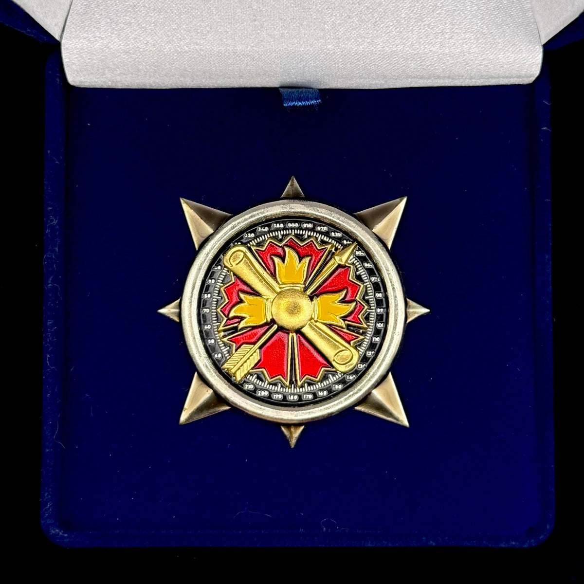 Russian GRU Military Special Research Intelligence “Unit 75856” 5th Anniversary Table Medal with Award Case – Rare Original Issue