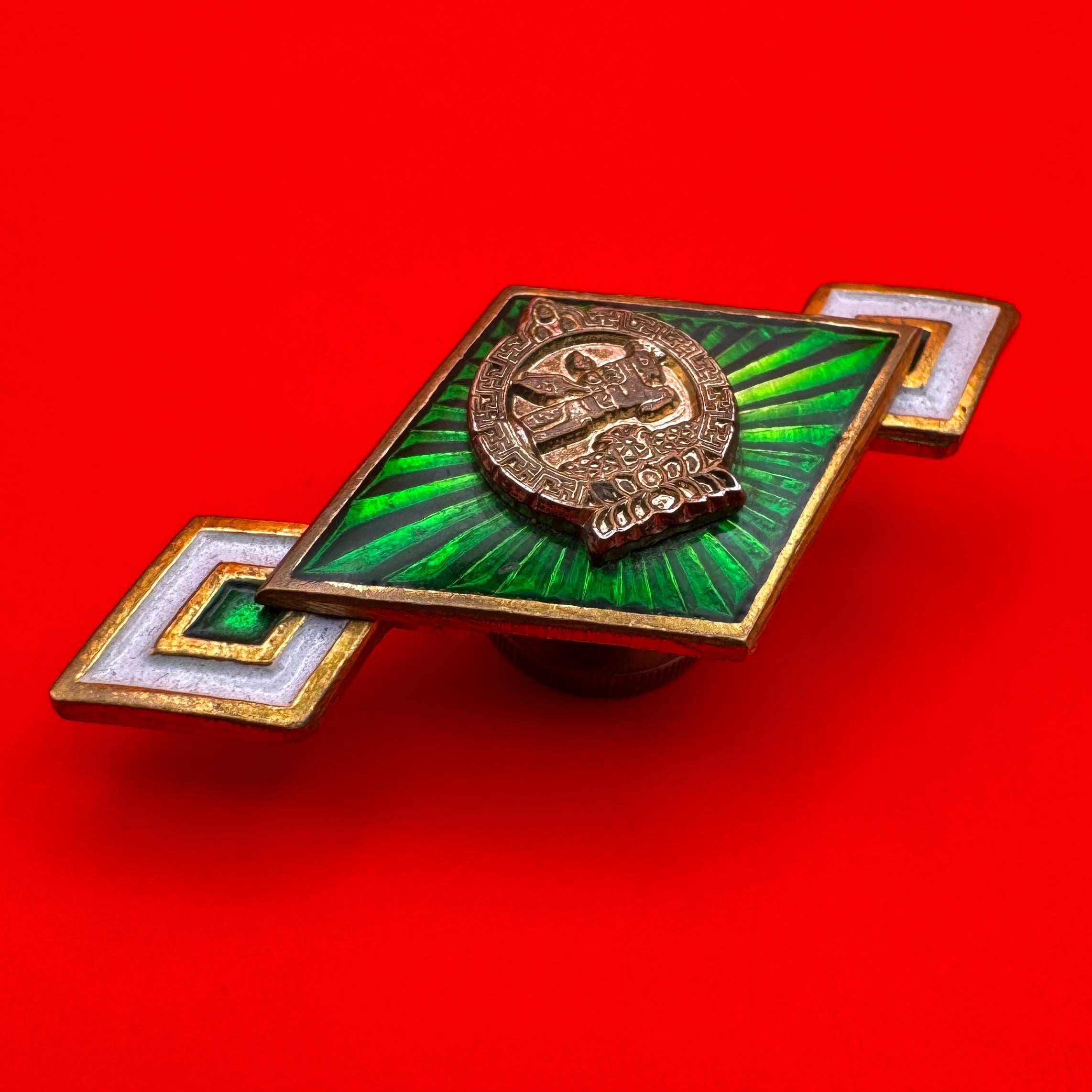 Mongolian Army Sergeant School Graduation Rhombus Badge