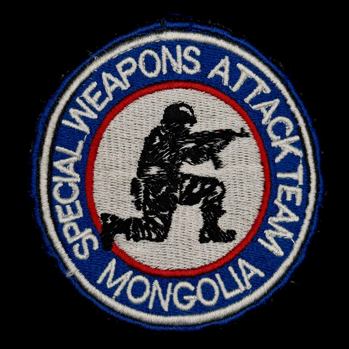 2000s Mongolian Police SWAT “Special Weapons Attack Team” Embroidered Patch – Rare Original Issue
