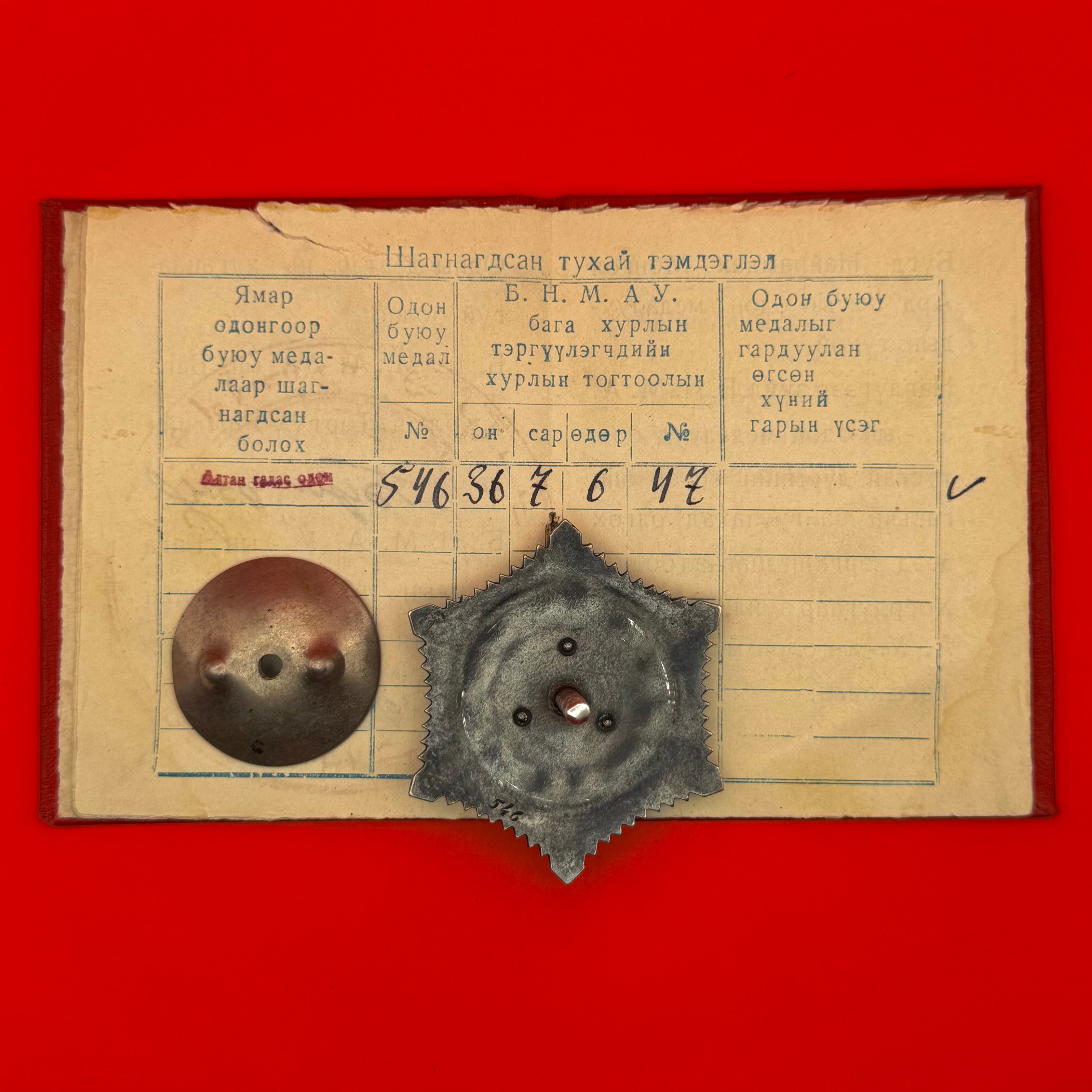 1946 Order Of The Polar Star Type 3 Variation 1 Silver With Award Document