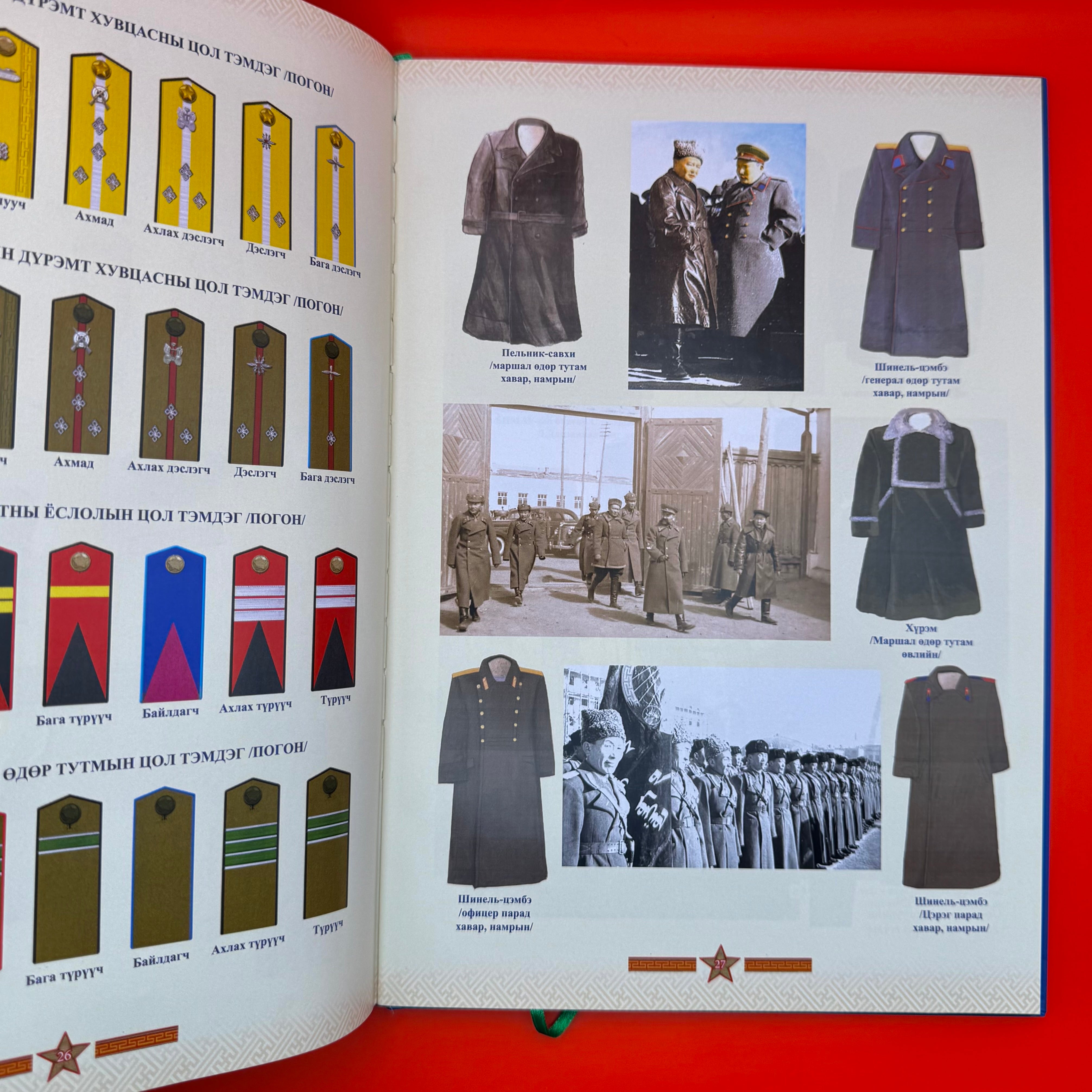 Mongolian Military Dress Uniforms 1921 - Present Photo Book