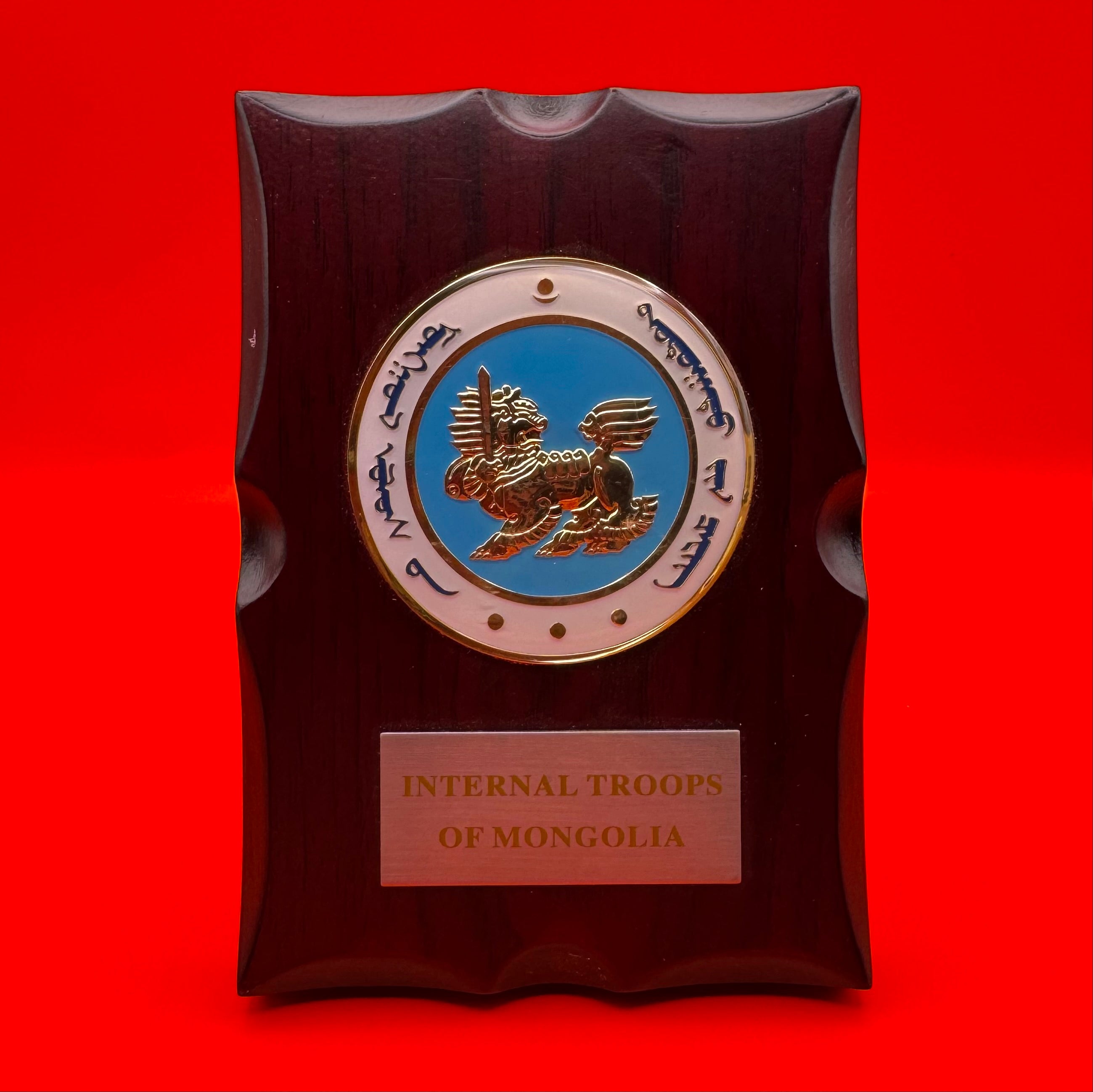 Mongolian Internal Troops Desk Display With Box