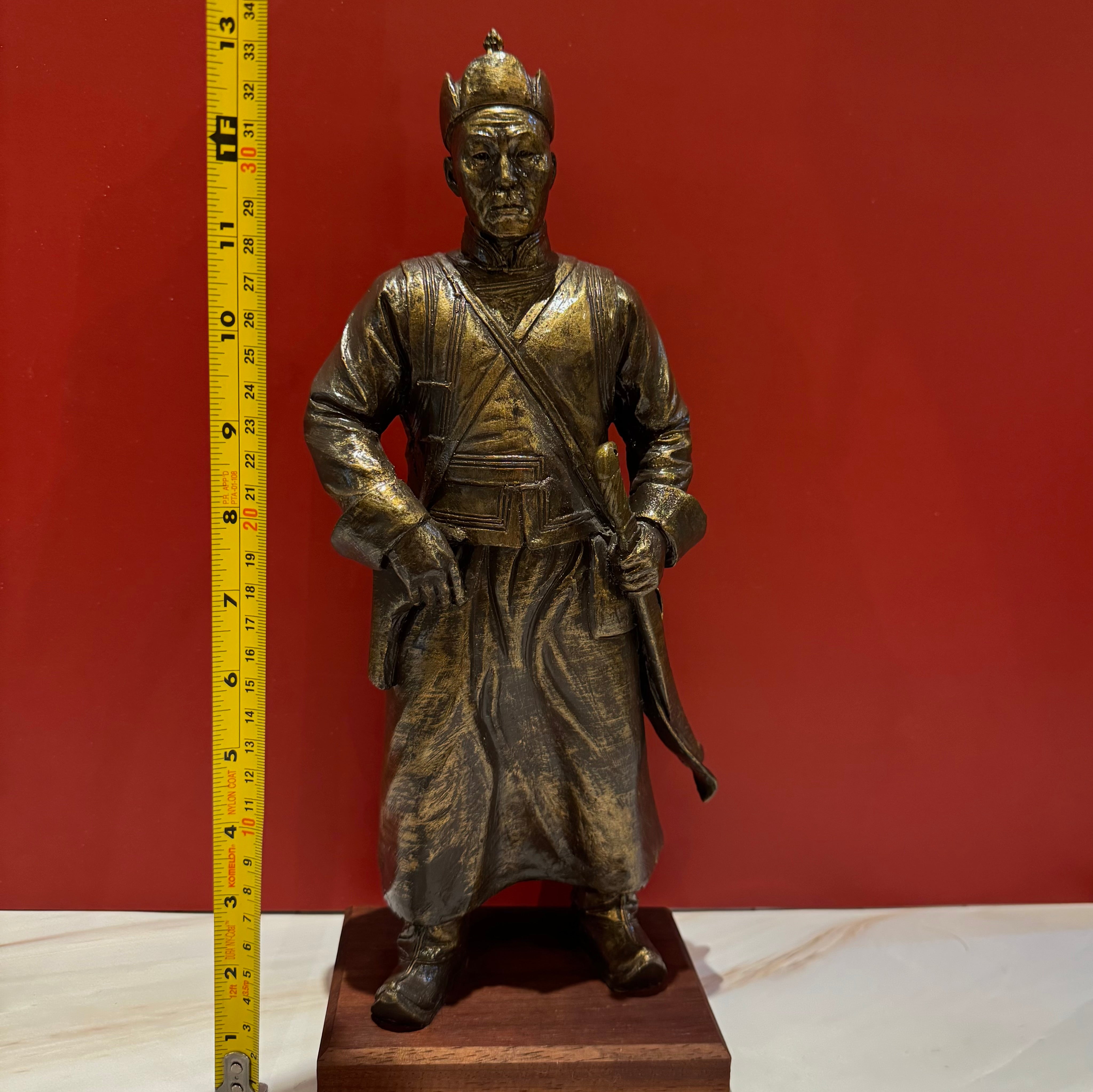 Mongolian Military Hero Magsarjav General Statuette Perfect