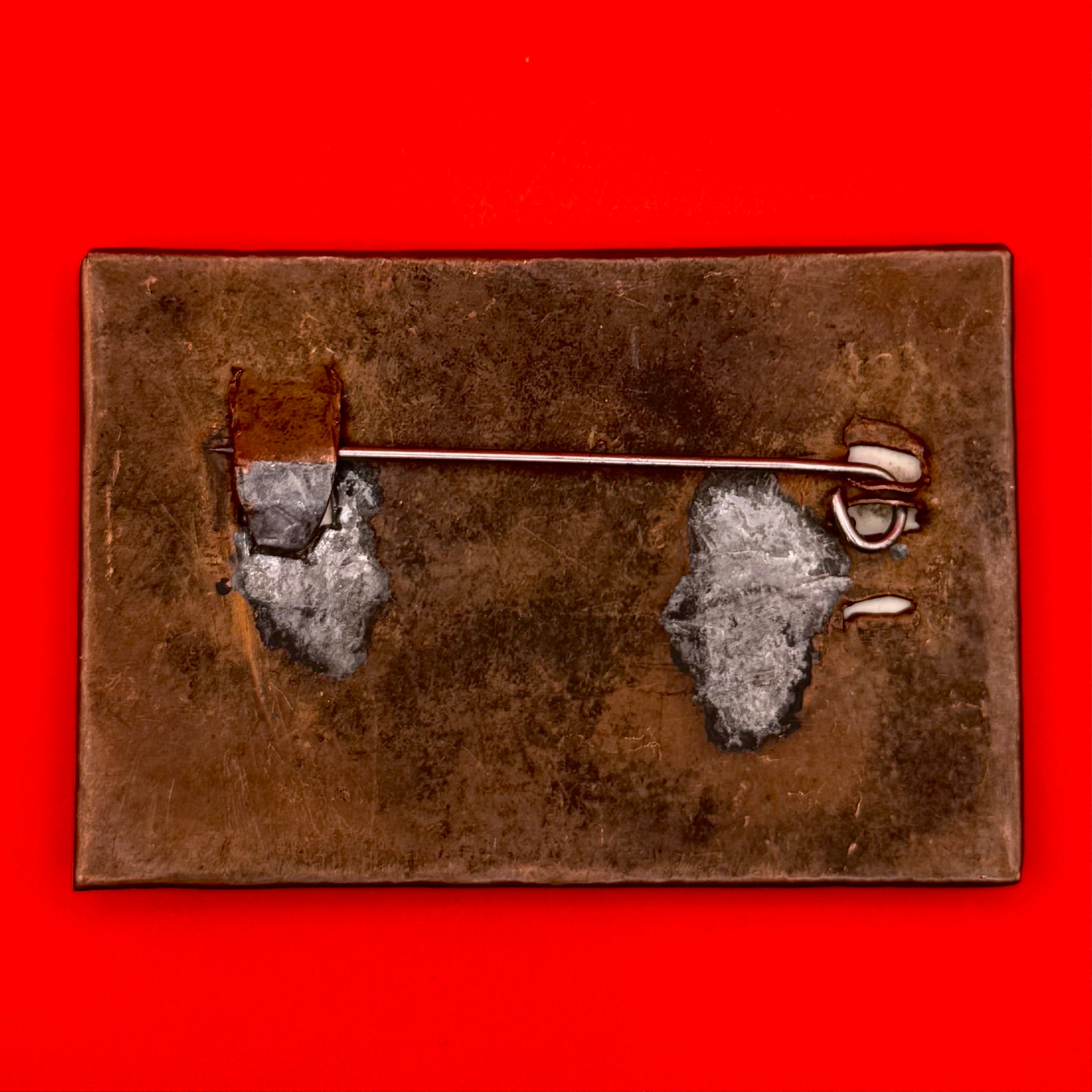 1990s Mongolian Military Ribbon Bar Vintage Metal Frame