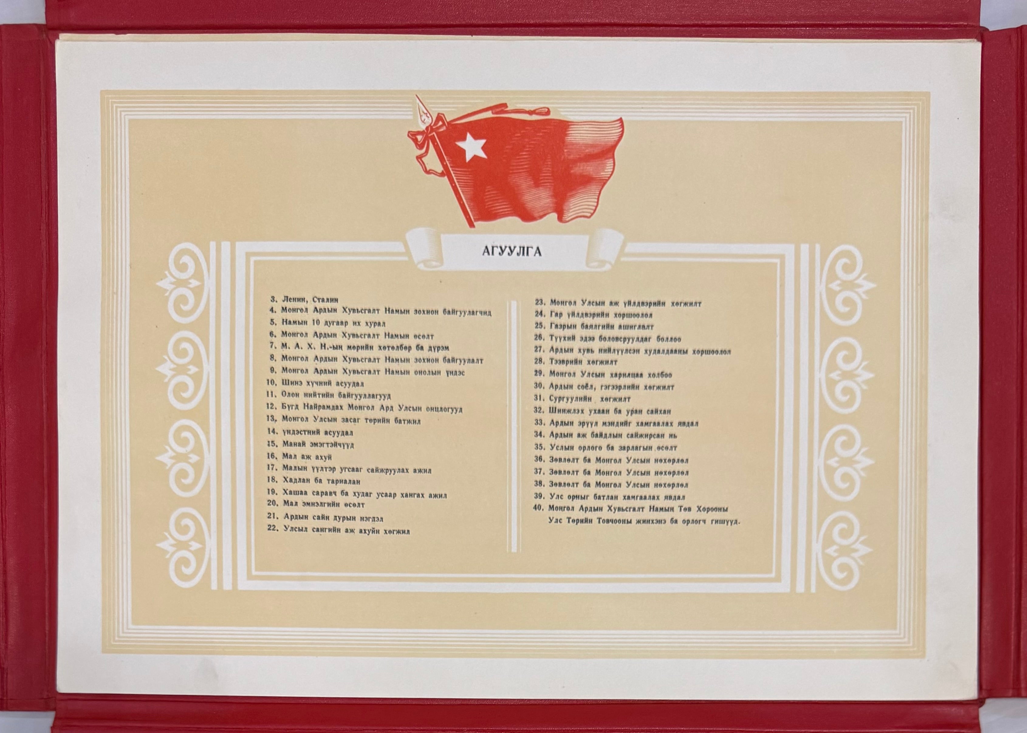 1946 Mongolian MPRP 25th Anniversary Album – Issued to Top Officials Only