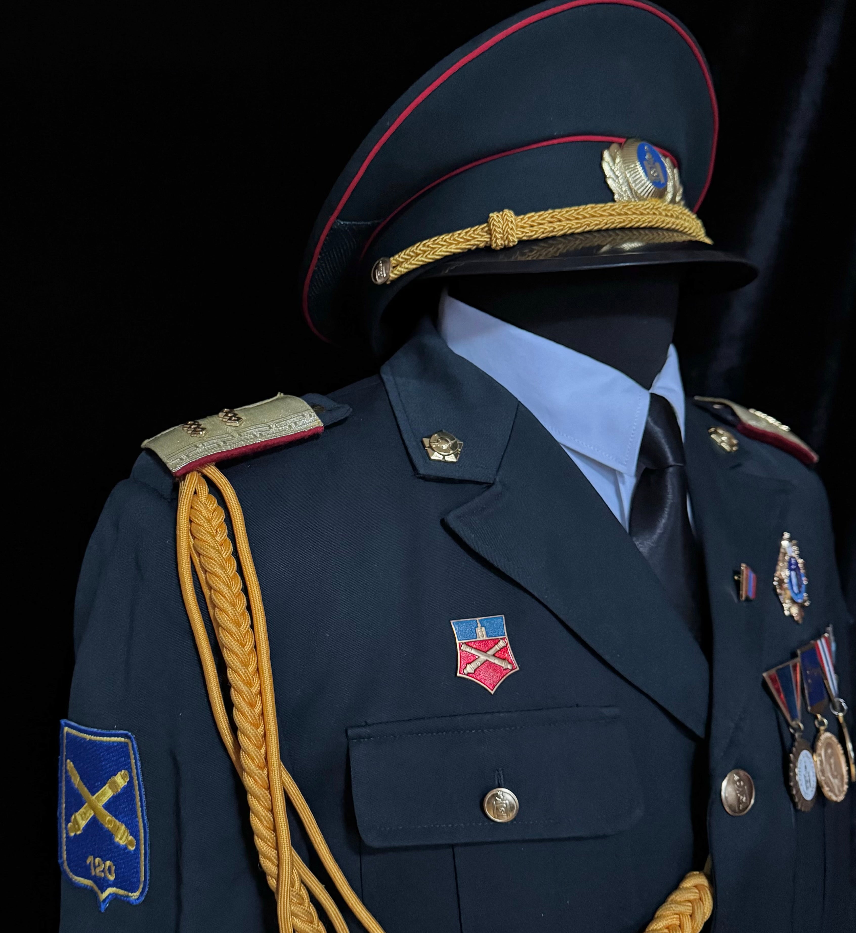 2000s Mongolian Army Artillery Officer Parade Full Uniform w/ Medals – Complete Set