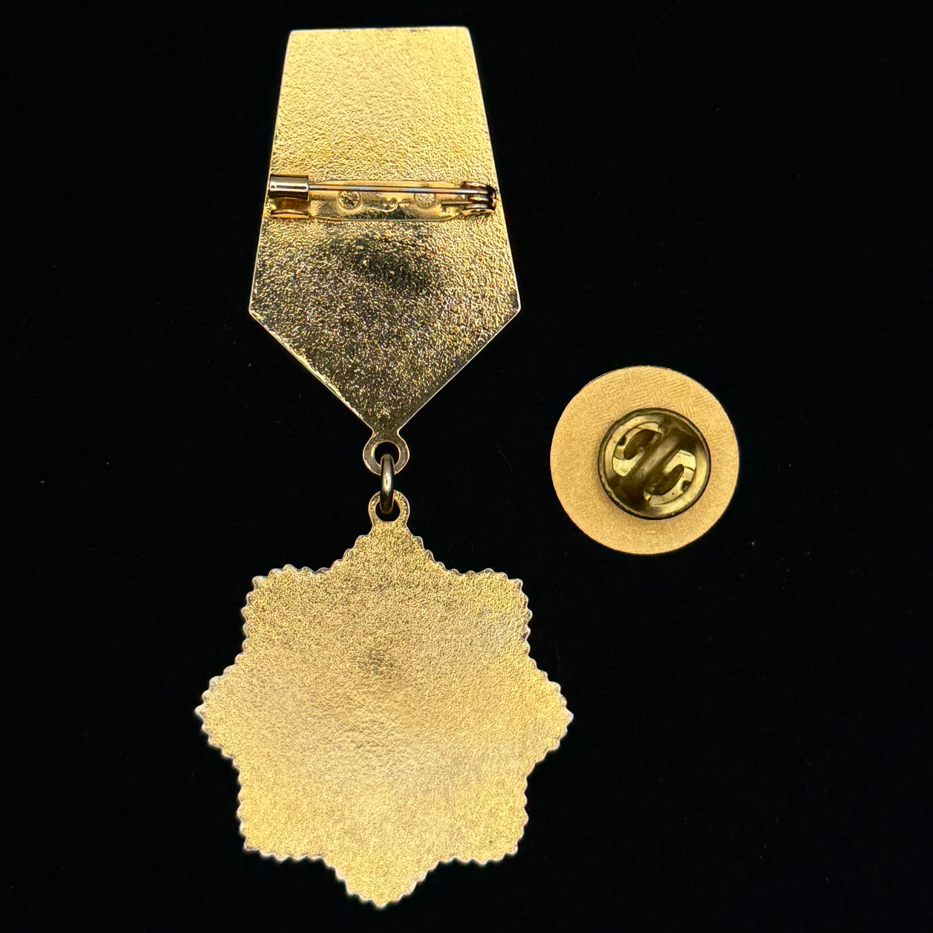 Mongolian Intelligence Agency Cyber Security 80th Anniversary Badge & Pin – Rare Official Award