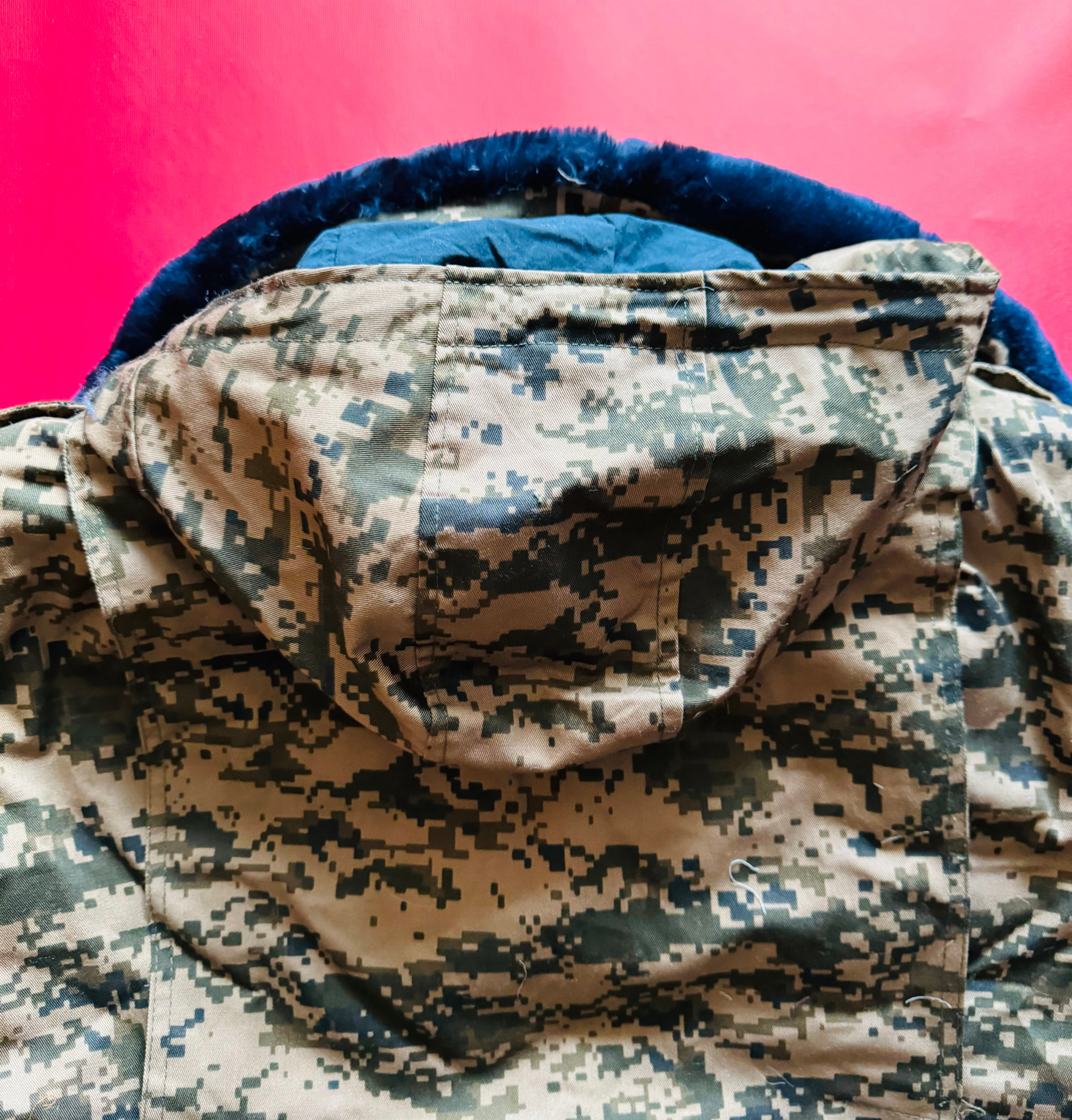 Mongolian Army Surplus Winter Camo Jacket & Pants With Sheepskin Liner Size L / EU 52