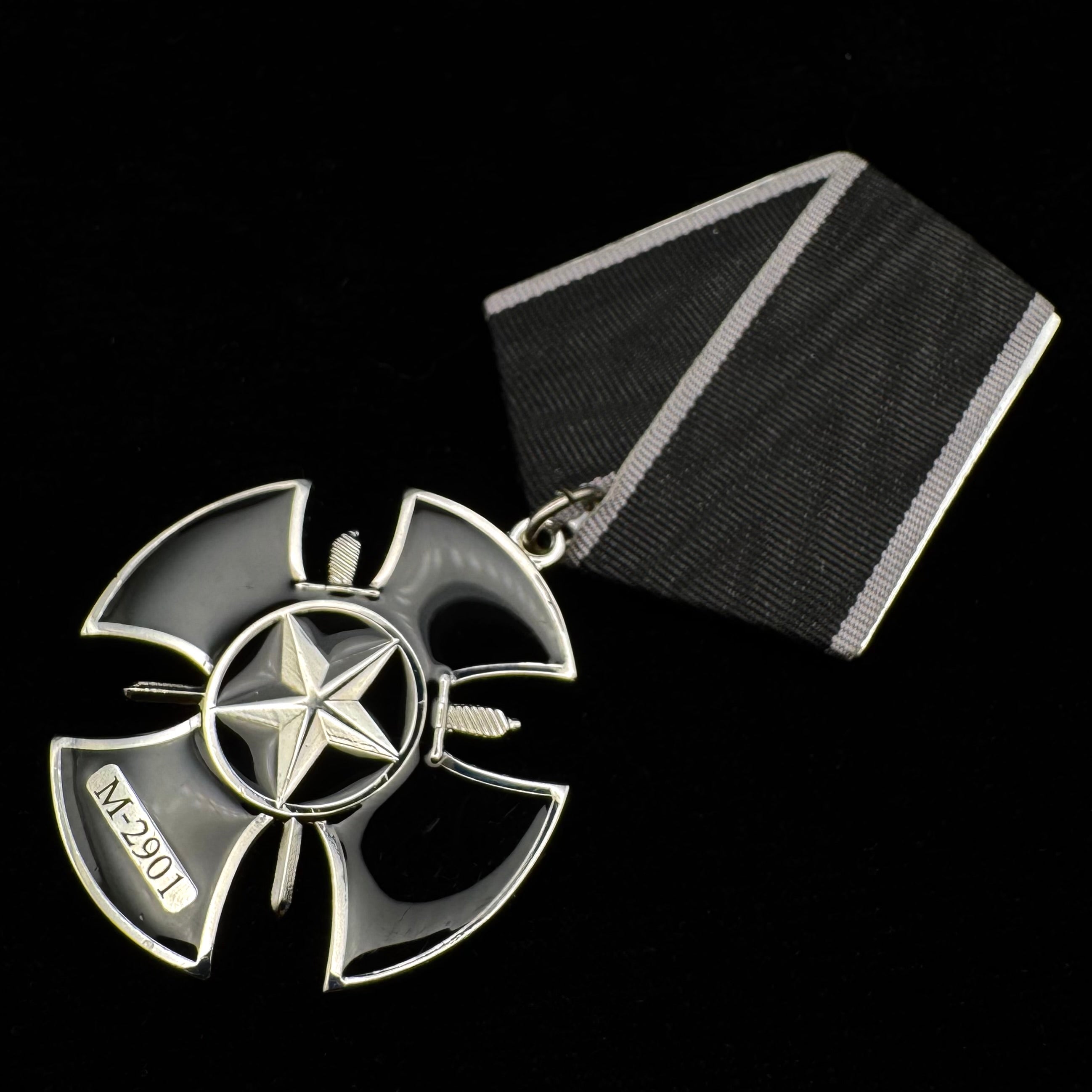 2017 PMC Wagner “Black Cross” Combat Service Trench Cross w/ Fighter Number – Syria Operations Issue – Rare Award