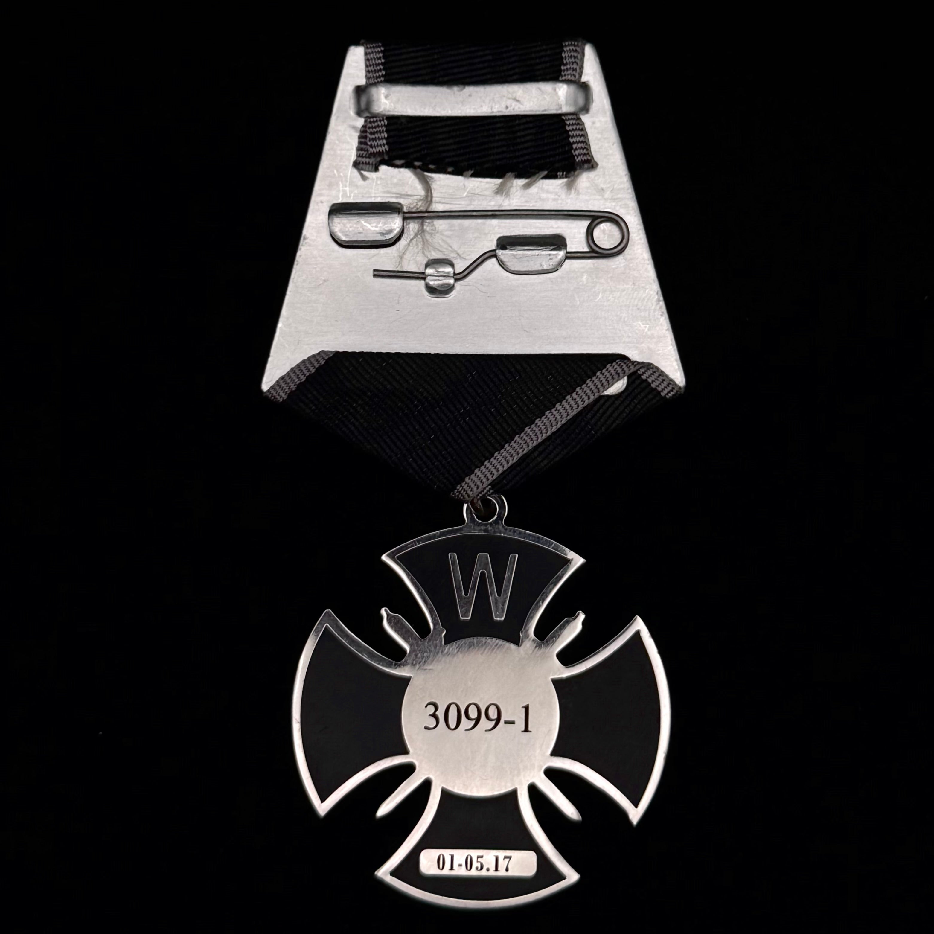 2017 PMC Wagner “Black Cross” Combat Service Trench Cross w/ Fighter Number – Syria Operations Issue – Rare Award