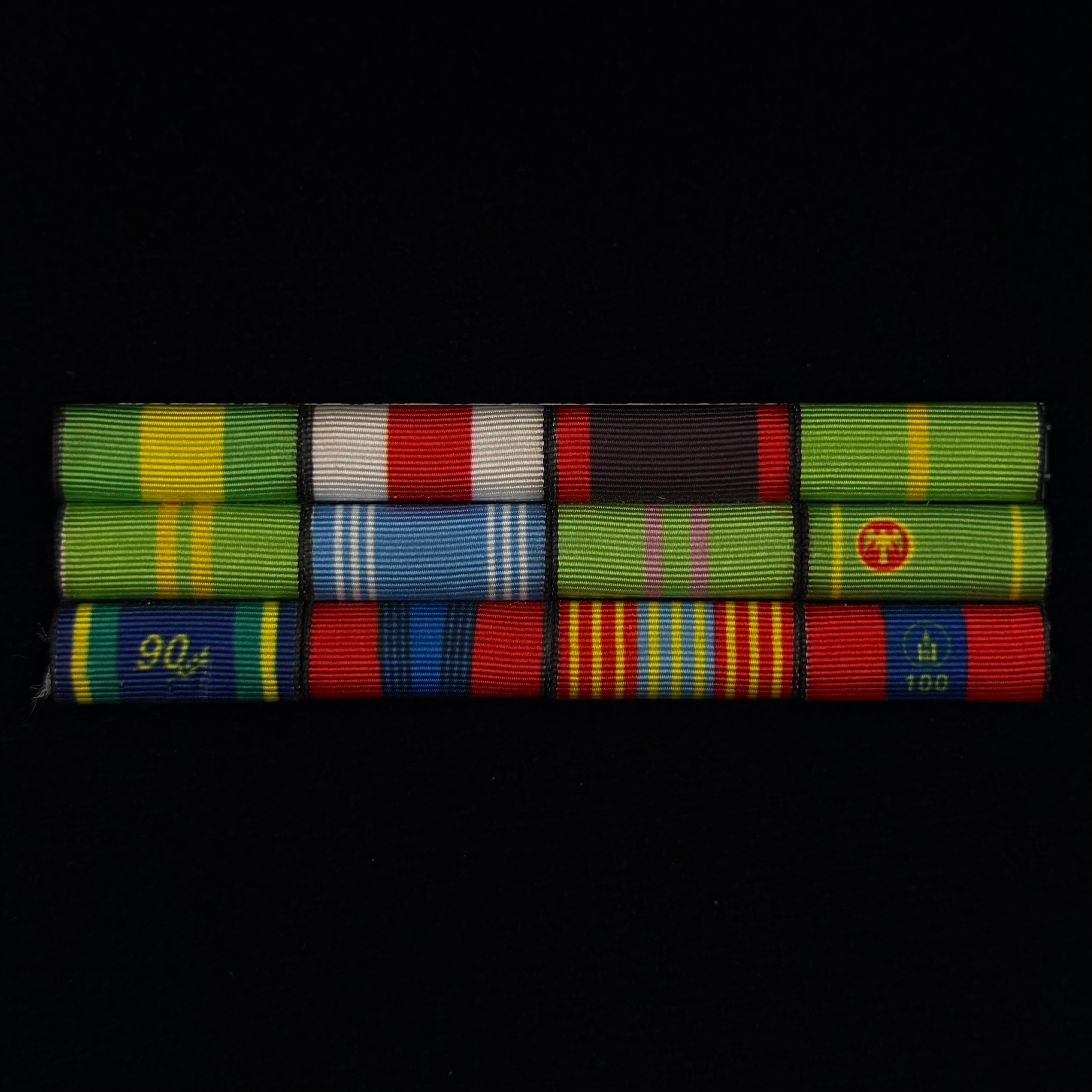 Mongolian Border Guard 12 Ribbon Mounted Bar – Modern Issue