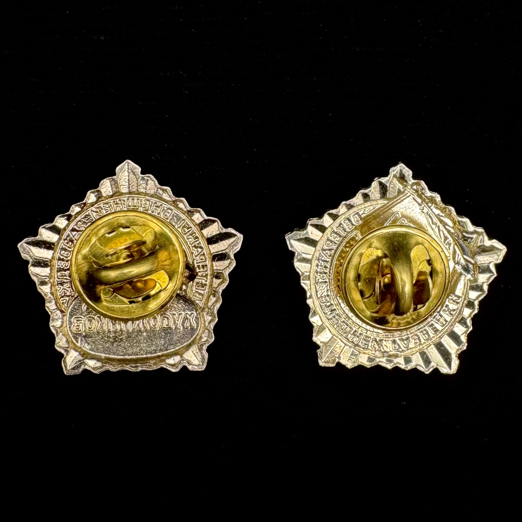 Russian SVR Foreign Intelligence Veteran's “Pegas” & “Artists” Club Badges – Set of 2, Official Issue