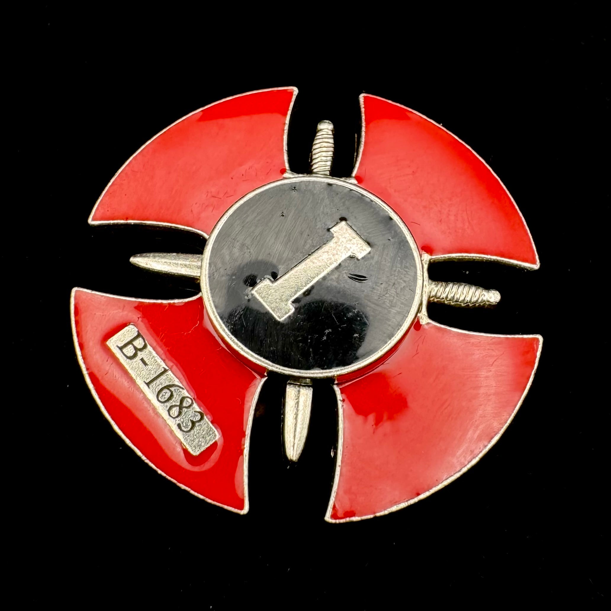 PMC Wagner 1st Wound Cross Badge with Original Case – Official Issue, Fighter Numbered, Rare Survivorship Award