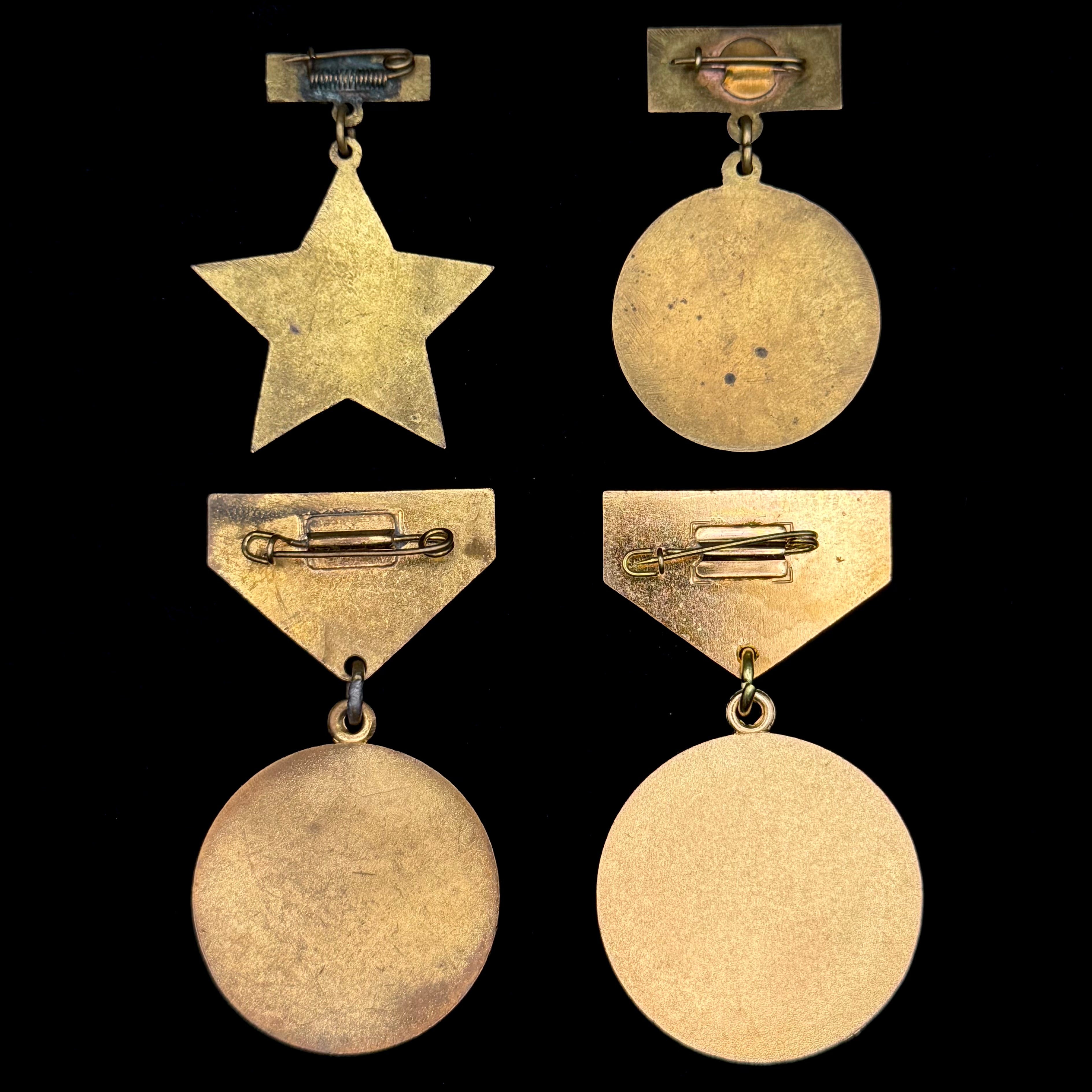 Mongolian People's Army 40th, 50th, 60th & 70th Anniversary Medals – Set of 4, Official Socialist Era Issue