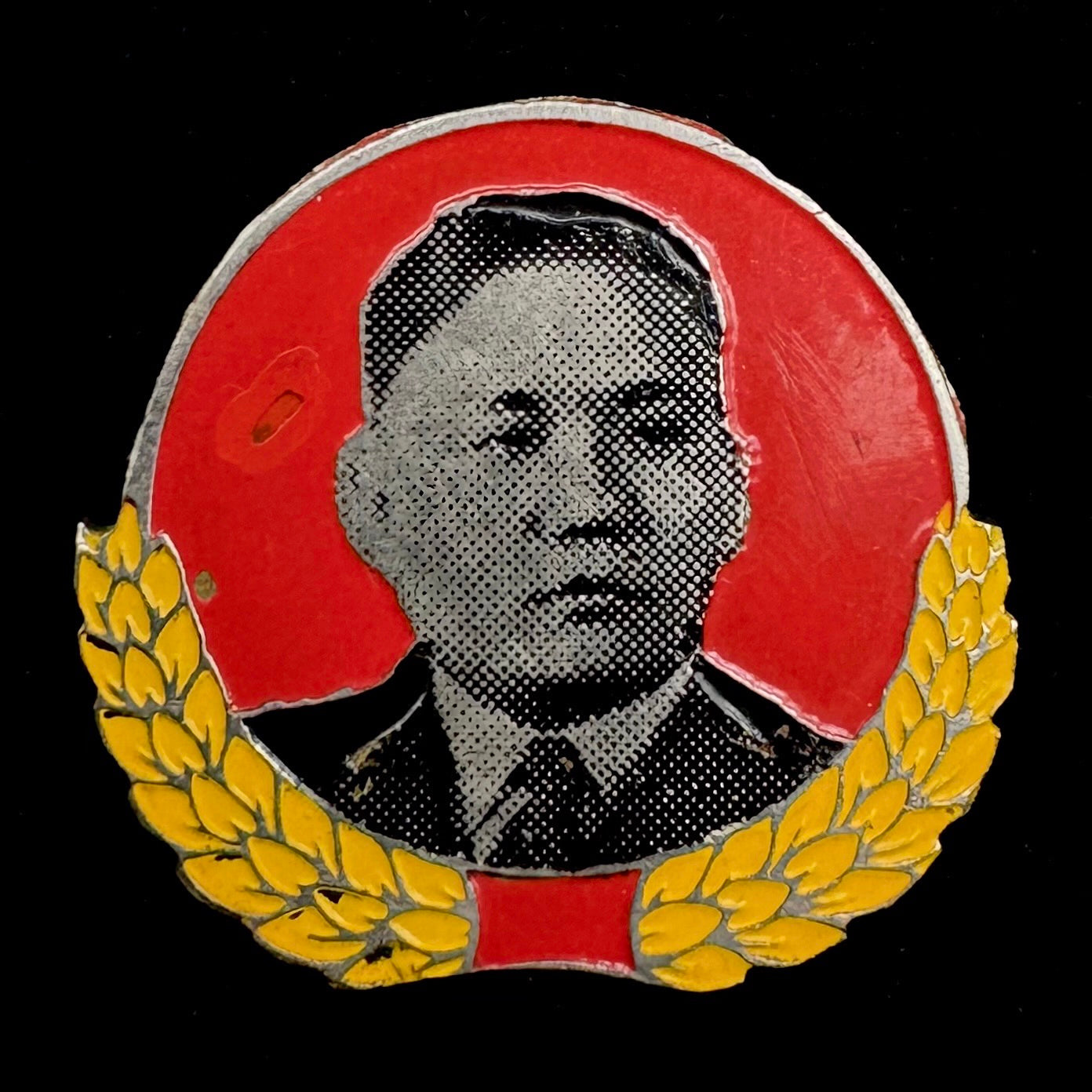 Mongolian Marshal Yumjaagiin Tsedenbal Portrait Badge – Longest Serving Leader, Communist Party Honorary Award, Rare Original Issue
