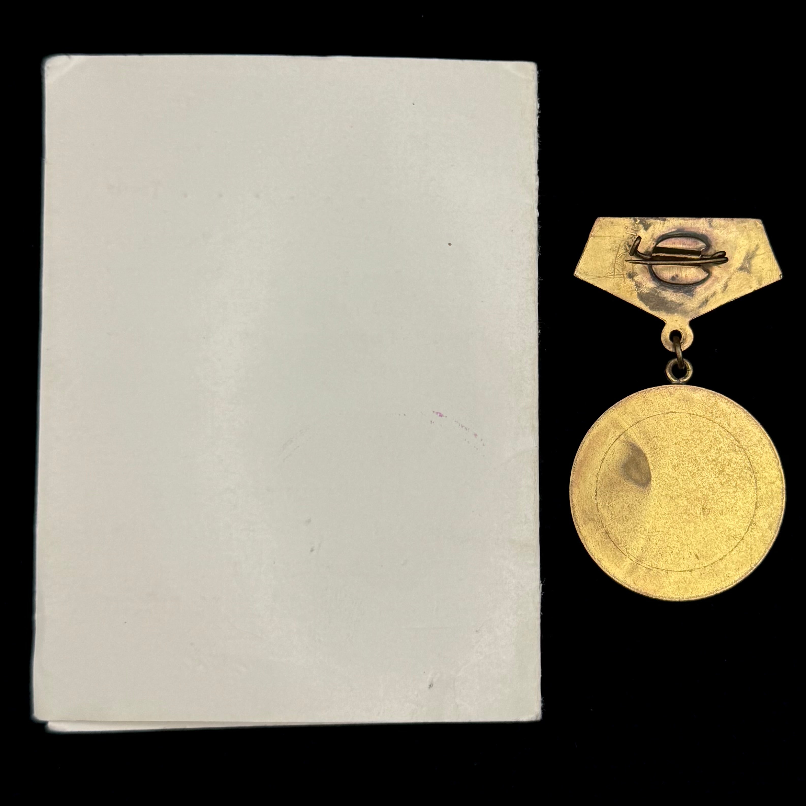 1939–1989 Mongolian WWII Khalkhin Gol Victory 50th Anniversary Medal with Award Document – Rare Official Issue