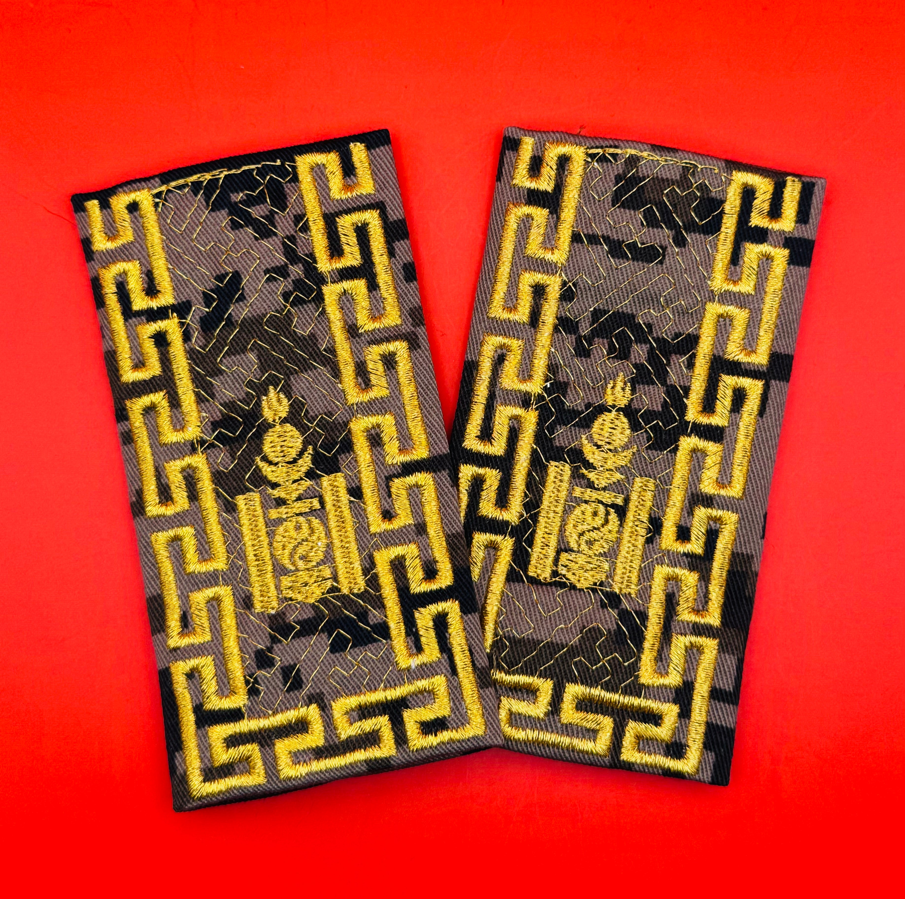 Mongolian Military President Rank Camouflage Shoulder Boards