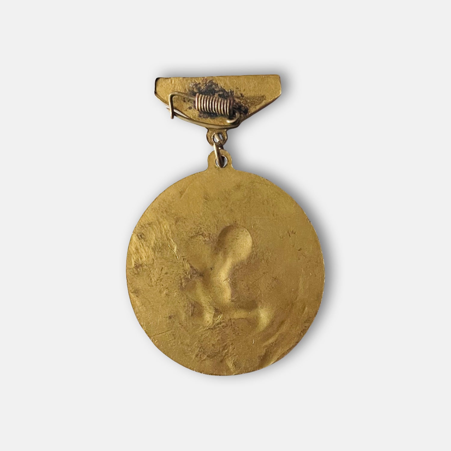 1970s Mongolian Weightlifting Champion Gold Badge