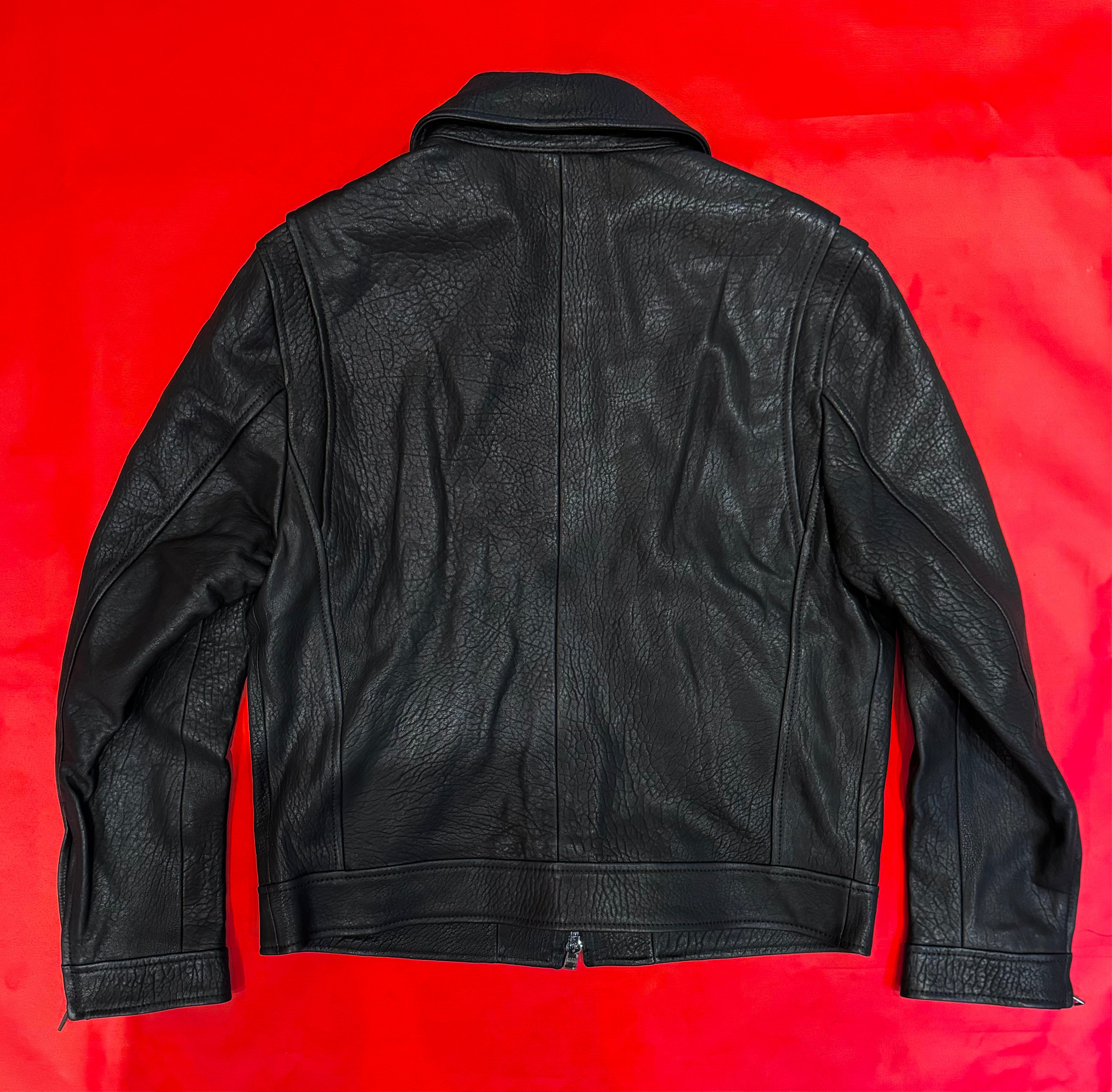 Hugo Boss Davlon Leather Jacket Size US 44R EU 54 Made In Germany MSRP $2,995