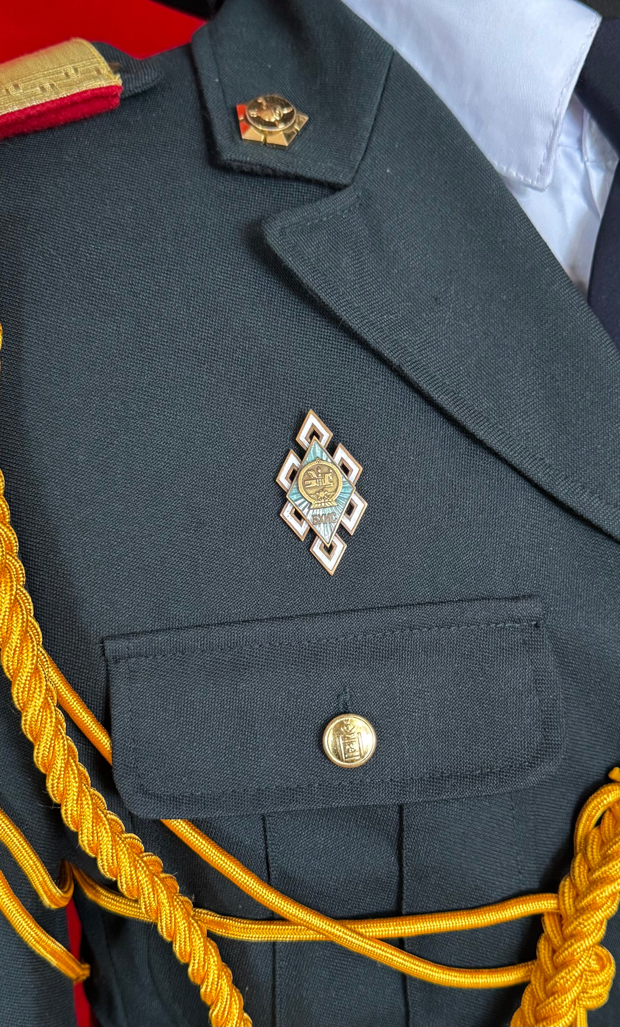 2000s Mongolian Army Lieutenant Officer Parade Uniform Set Discontinued