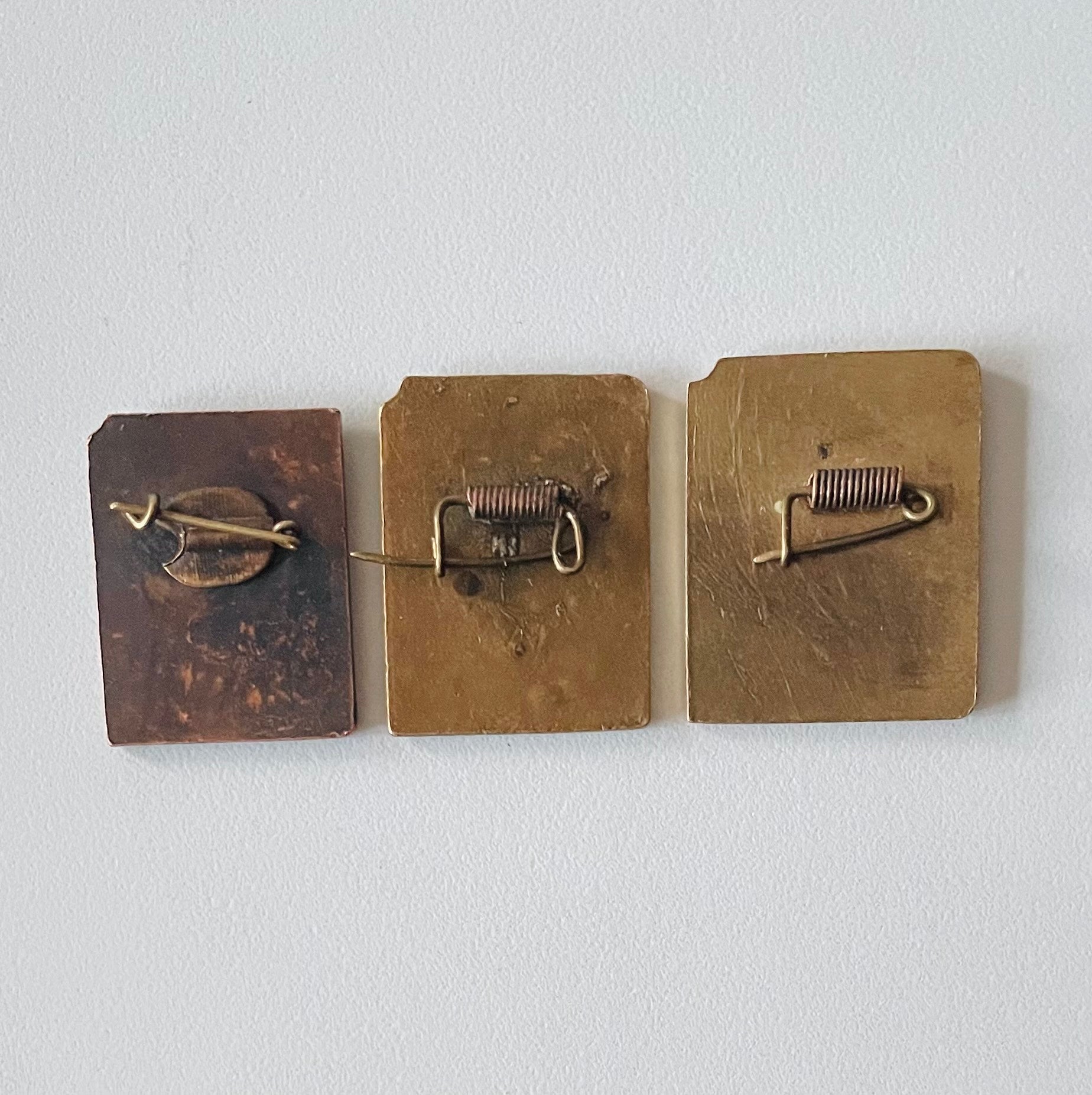 1980s Mongolian Famous Poet D. Natsagdorj Badges Set