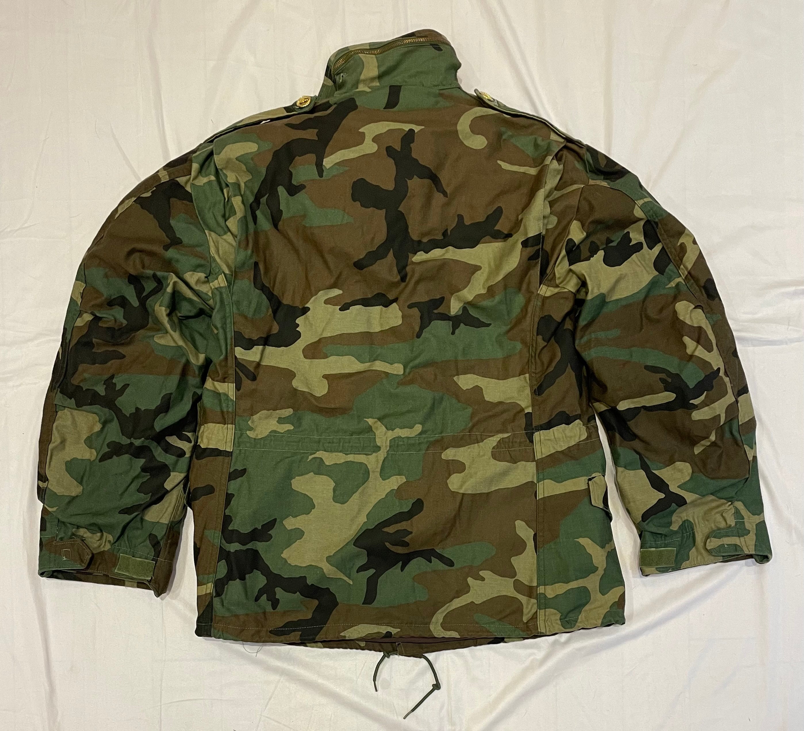 Mongolian People's Army Inspired M-65 Field Jacket Woodland Camo With Sheepskin Liner