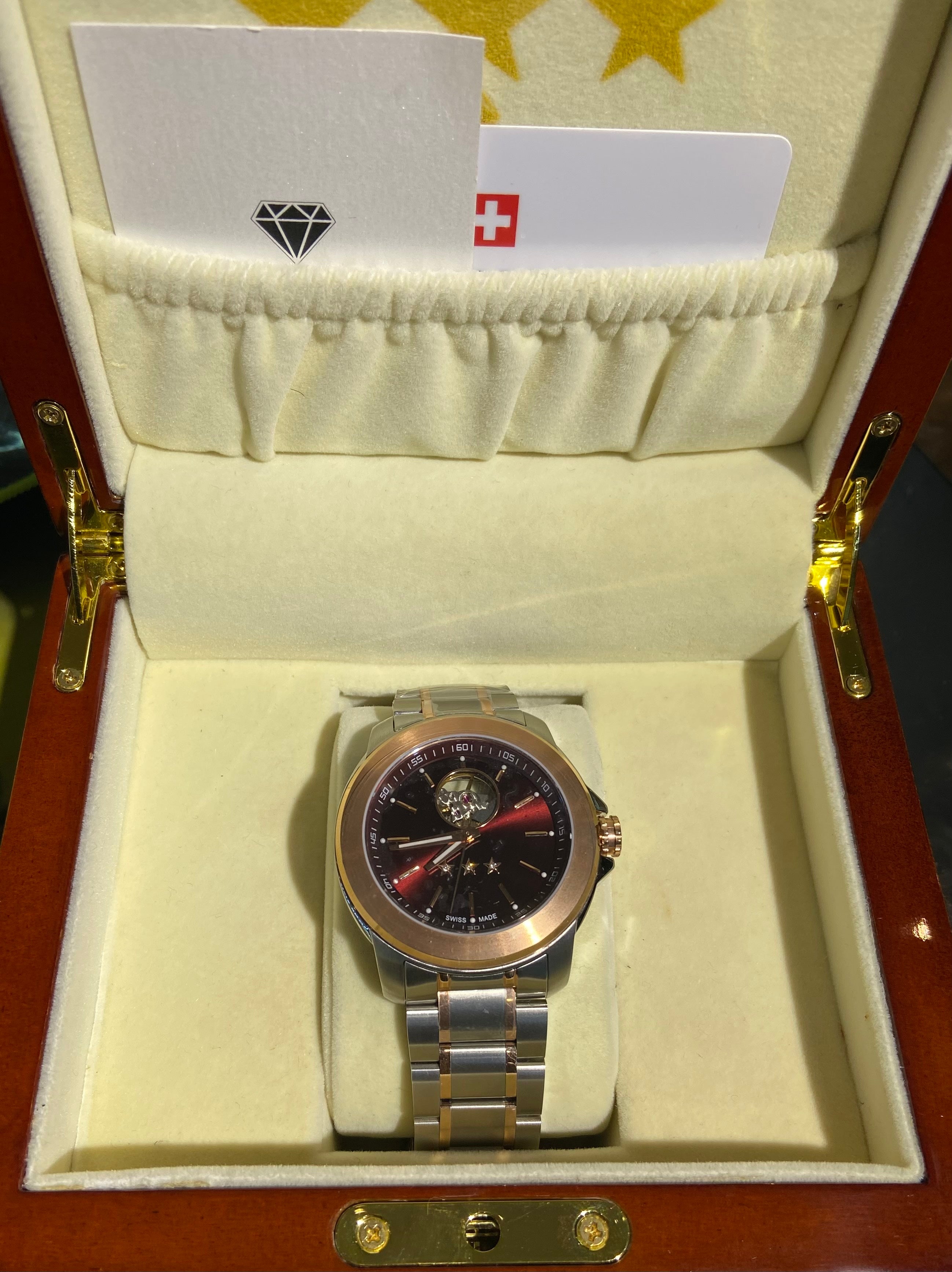Mongolian Army Colonel Rank Swiss Made Watch With Diamonds Limited Edition