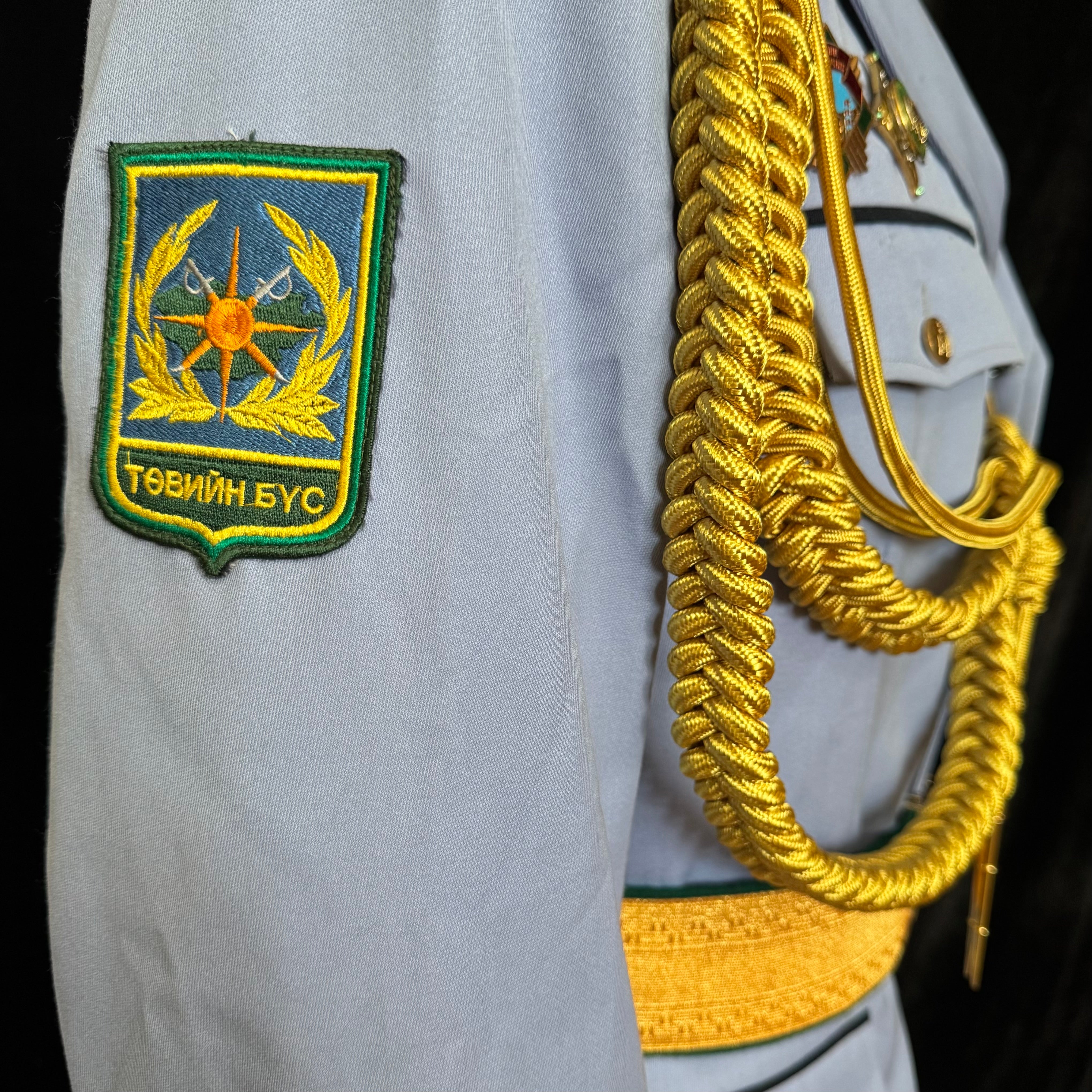 2010s Mongolian Border Troops Colonel's Full Parade Uniform – Complete with Aiguilette, Parade Belt & Awards Group, Original Issue