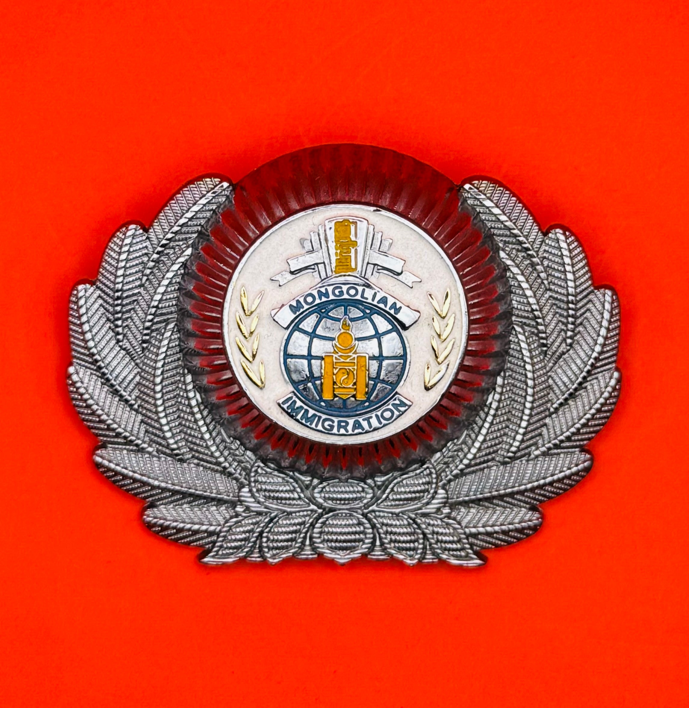 Mongolian Immigration Agency Cap Badge