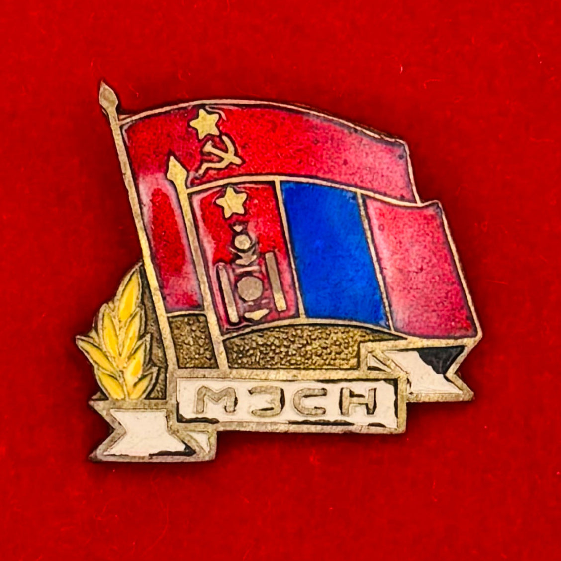 USSR & Mongolia Friendship Badge Uncommon Type