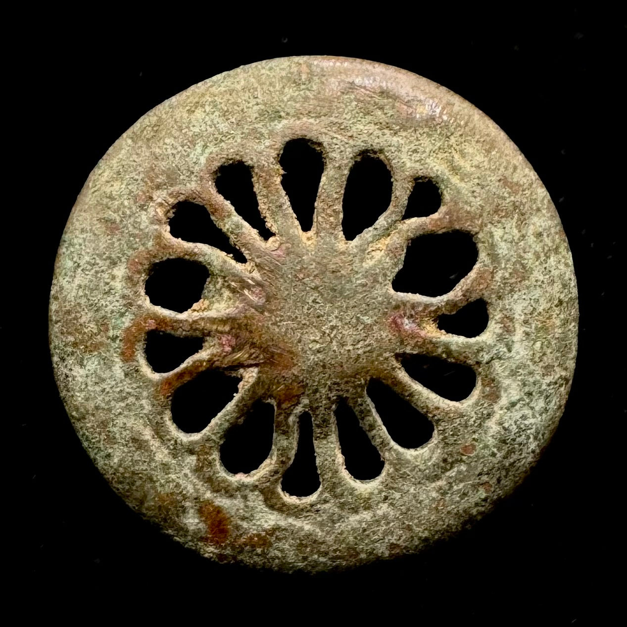 Antique Asian Openwork Button – Unique Design, Extremely Rare
