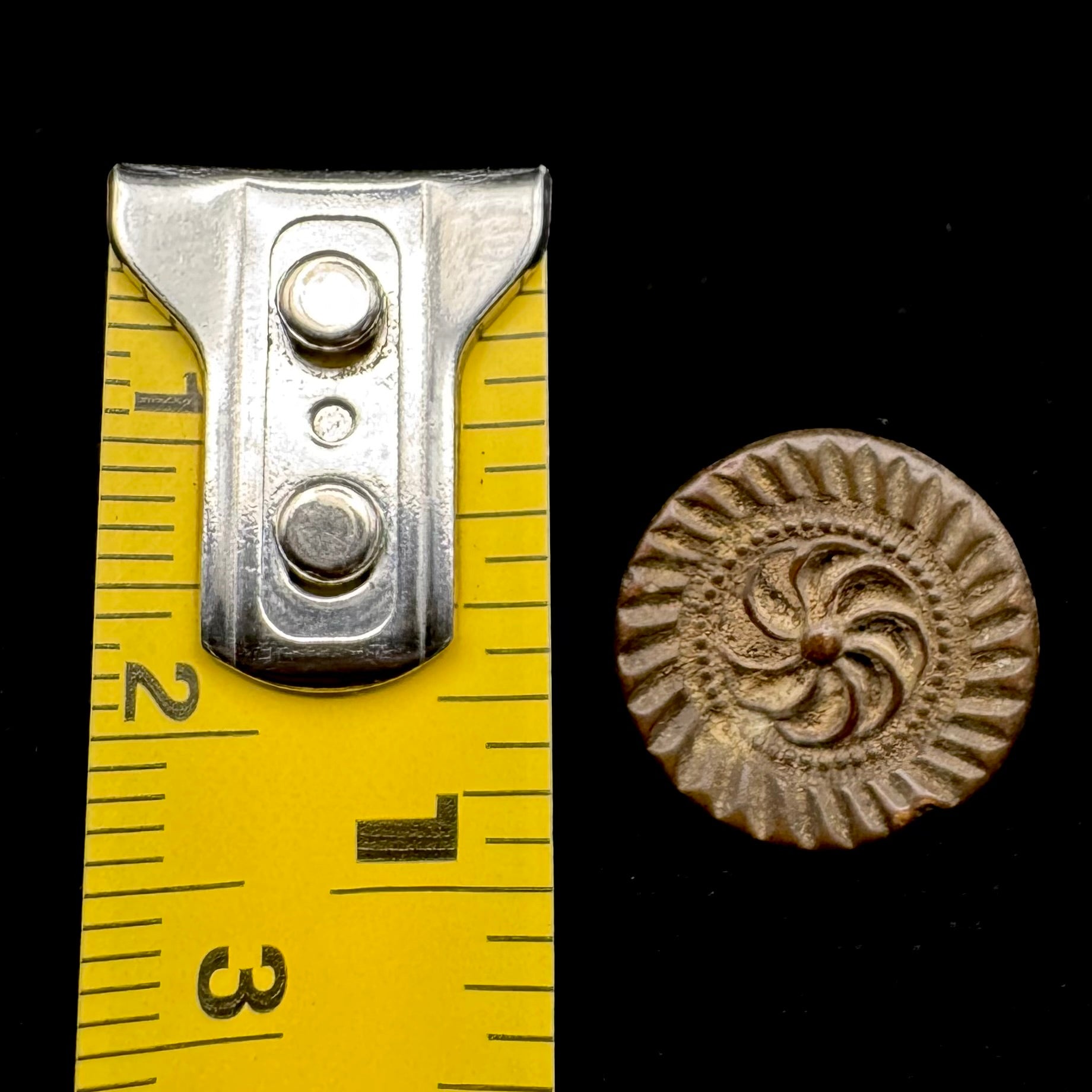 Antique Chinese Floral Button – Unusual Rosette Design, Extremely Rare