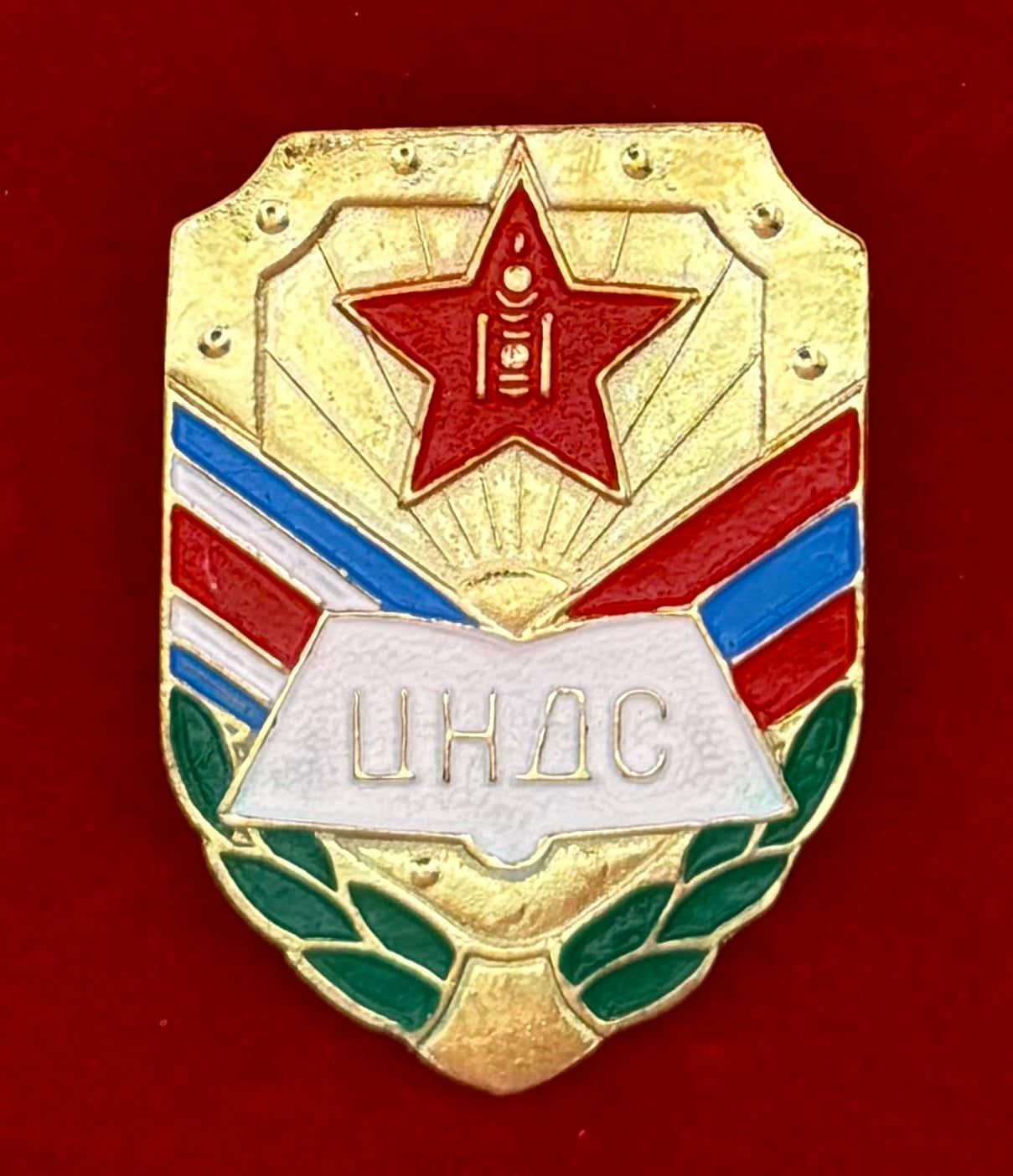 1980s Mongolian Military Academy Commemorative Badge