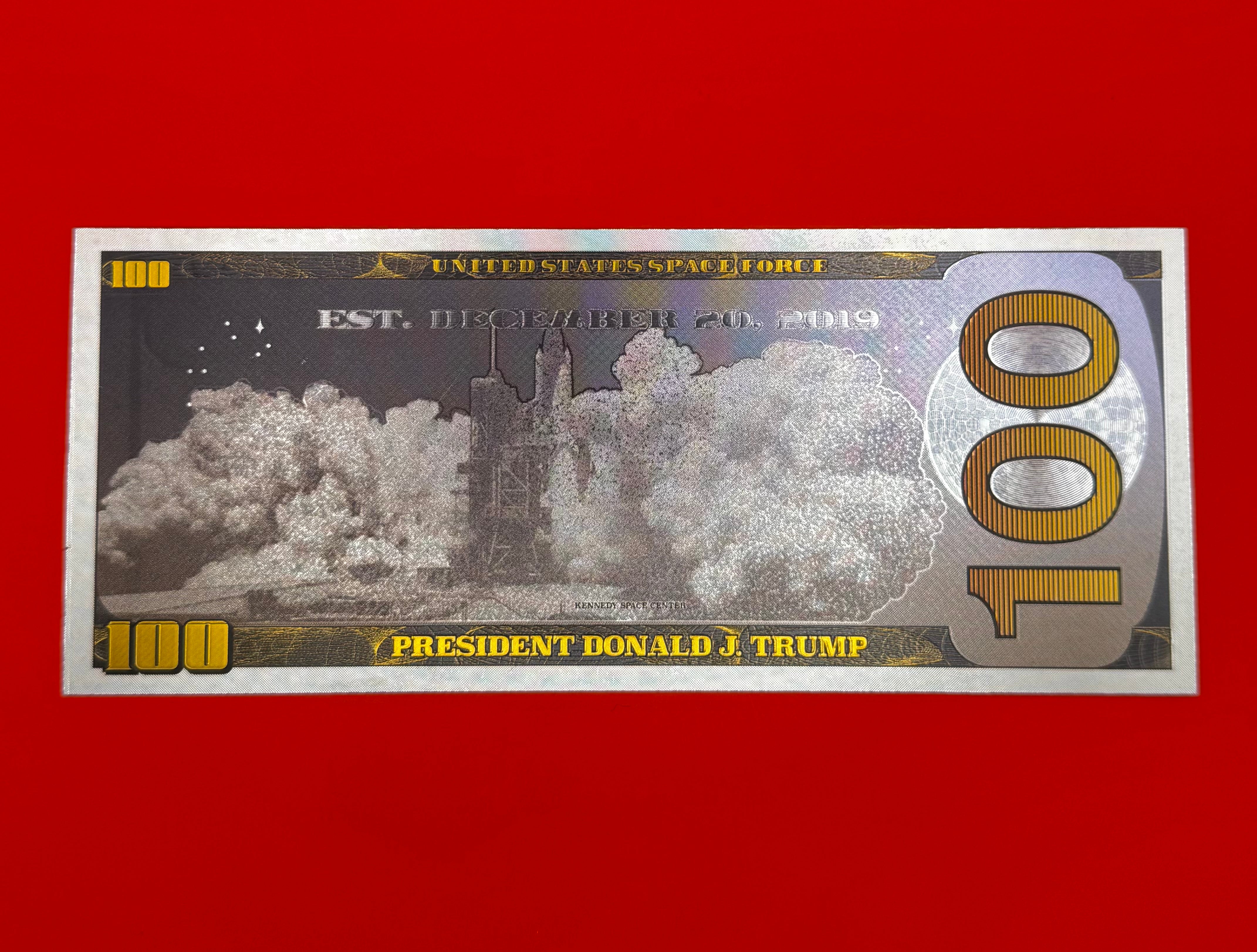 President Donald Trump Space Force $100 Novelty Bill