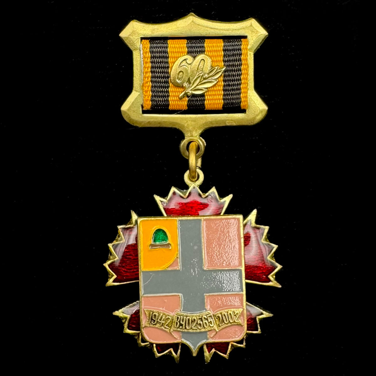 2002 Russian GRU Military Signals Intelligence “Unit 02565” 60th Anniversary Badge – Rare Original Issue