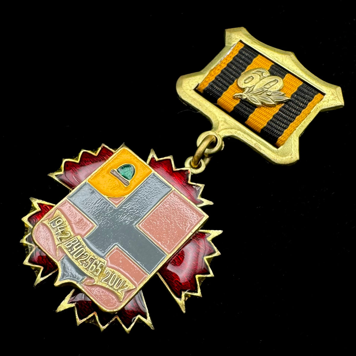 2002 Russian GRU Military Signals Intelligence “Unit 02565” 60th Anniversary Badge – Rare Original Issue