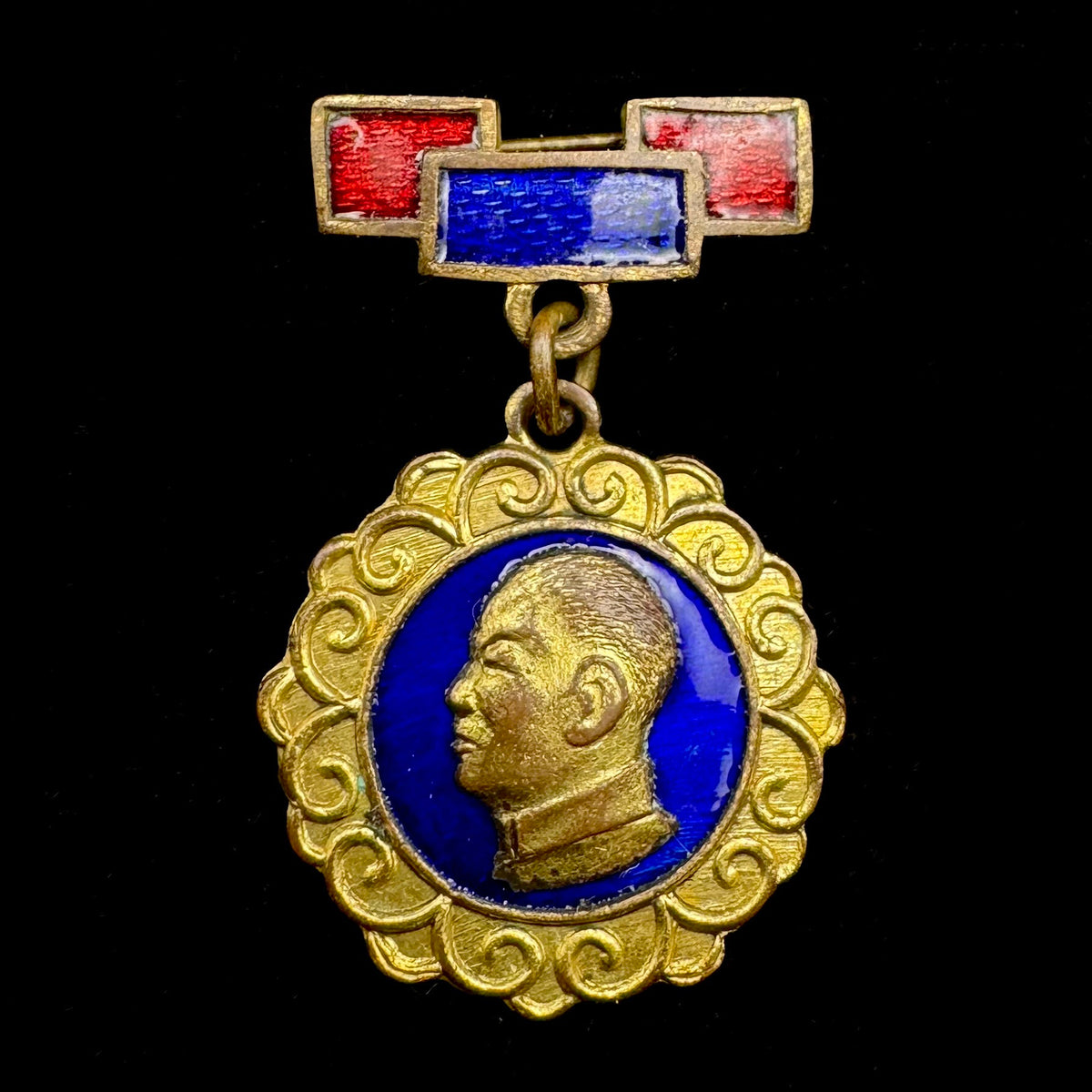 1950s Mongolian People’s Revolutionary Party “Sukhbaatar” Honorary Badge – Rare Original Issue